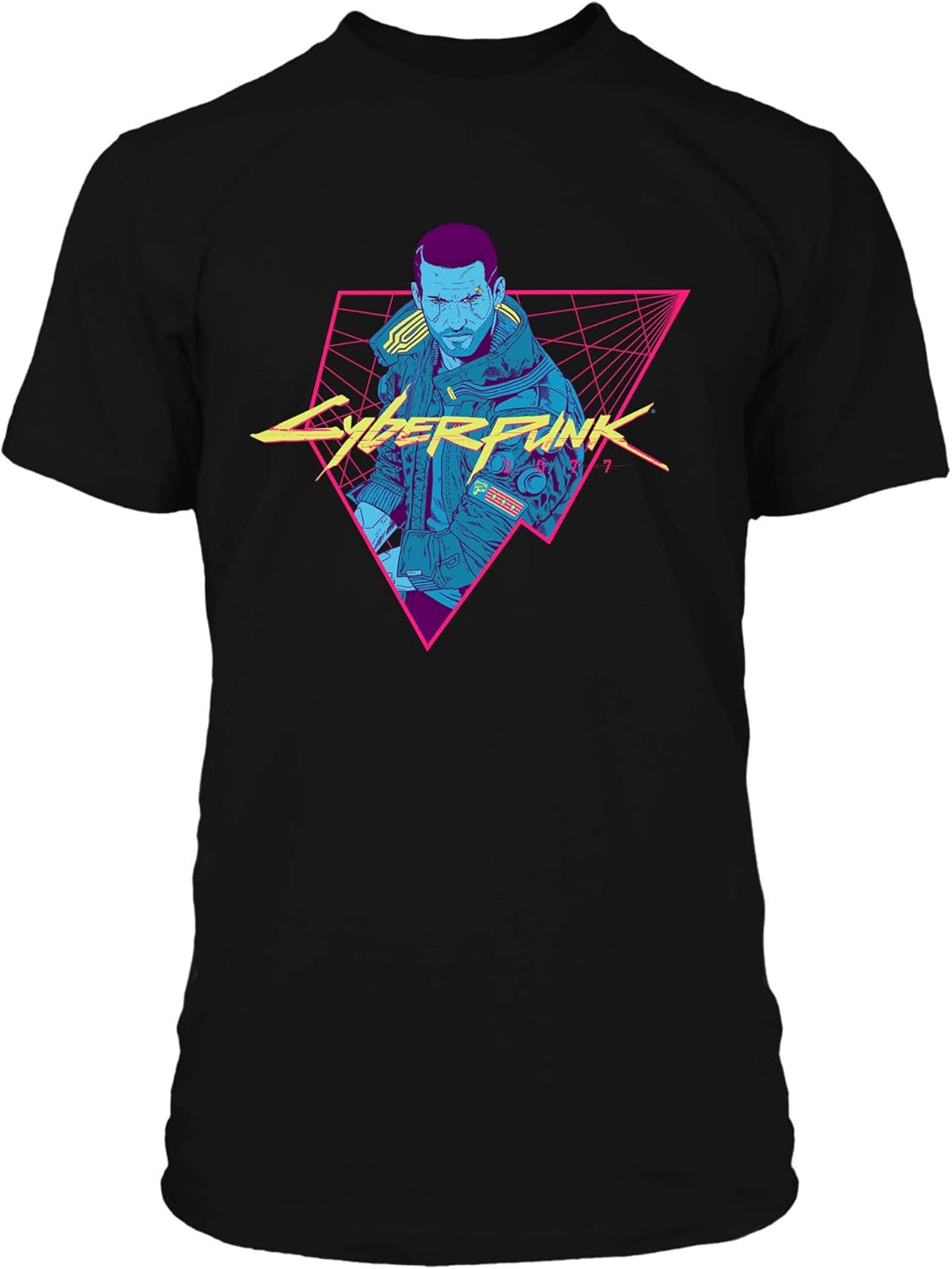 JINX Cyberpunk 2077 Cyber Enhanced Men’s Gamer Graphic T-Shirt, Black, Large