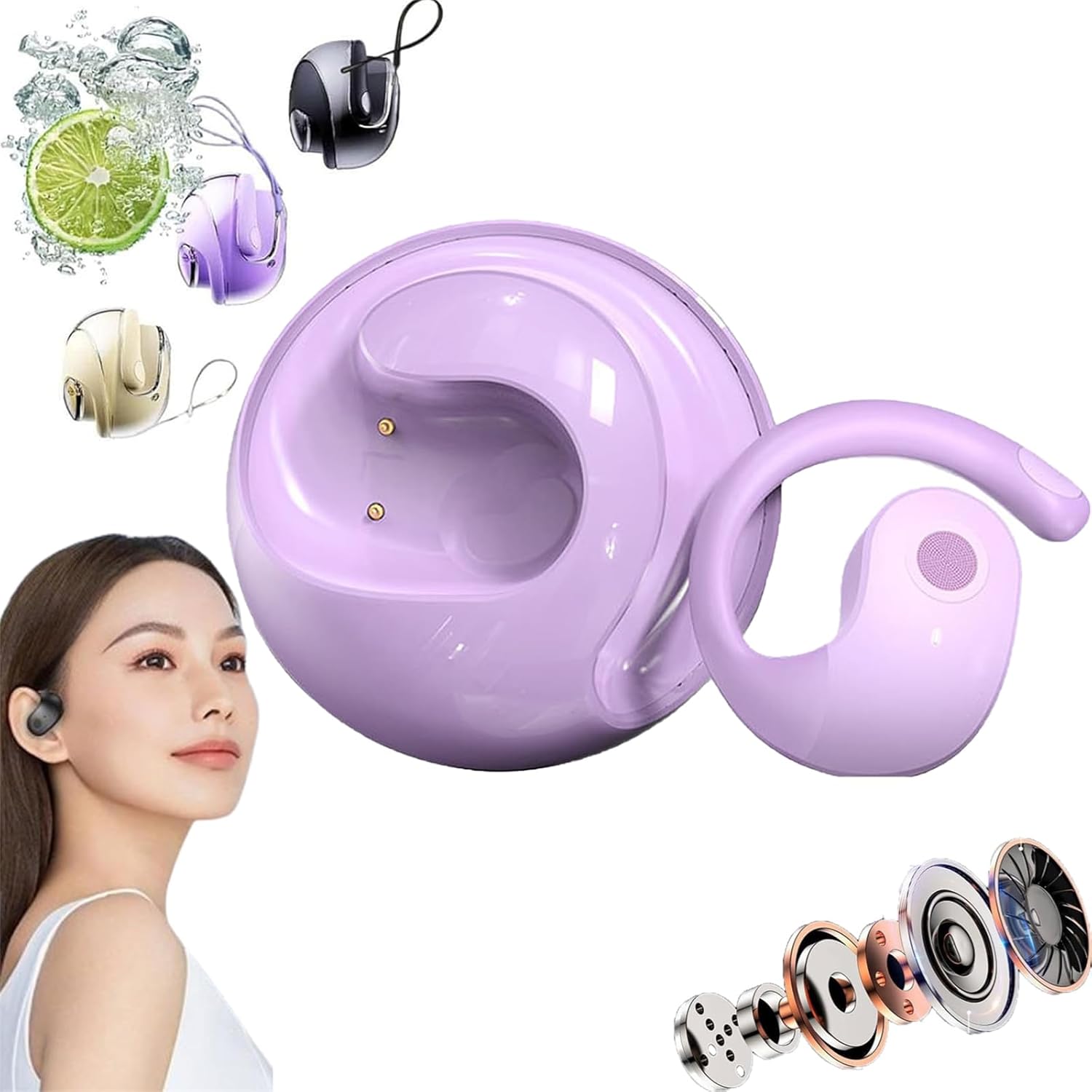 Sentdream – Sentdream Ai Ear, Sentdream Ear Bud, Sent Dream Earbuds, Sentdream Translator, Translation Wireless Ows Bluetooth5.4 Earphones, Hy-T26 Pro Supports 75 Languages-Purple