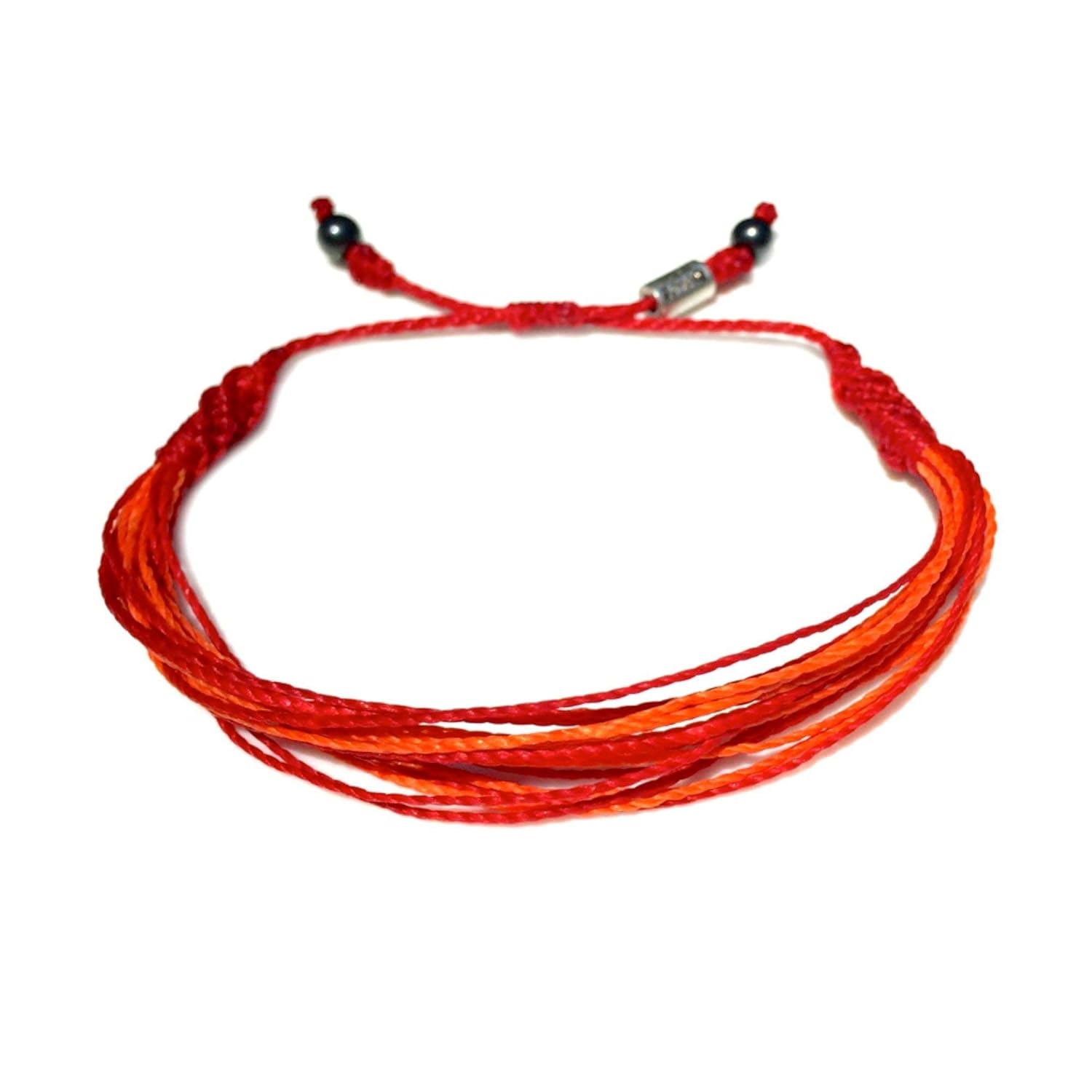 Red and Orange Awareness Bracelet for Kawasaki, Myelofibrosis, Myeloproliferative Diseases and Disorders, Polycythemia Vera