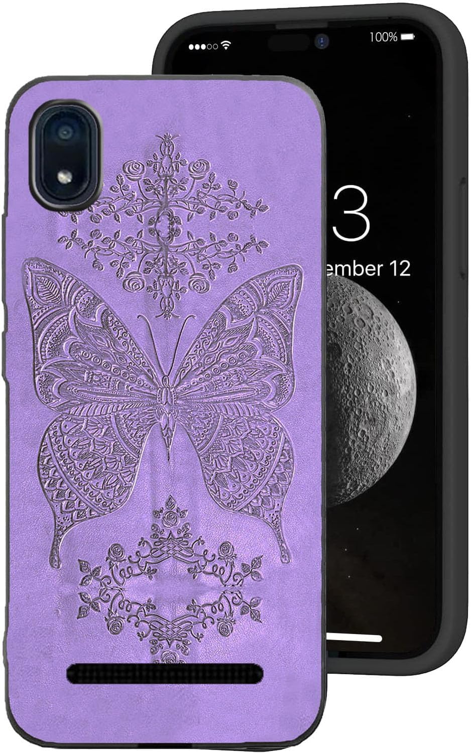 Case for Stratus C8 Case,Cloud Stratus C8 Phone Case,Cute 3D Flower Butterfly Phone Case for Women Girls Boys Case,Soft TPU Shockproof Full Body Case for Cloud Mobile Stratus C8 -Purple