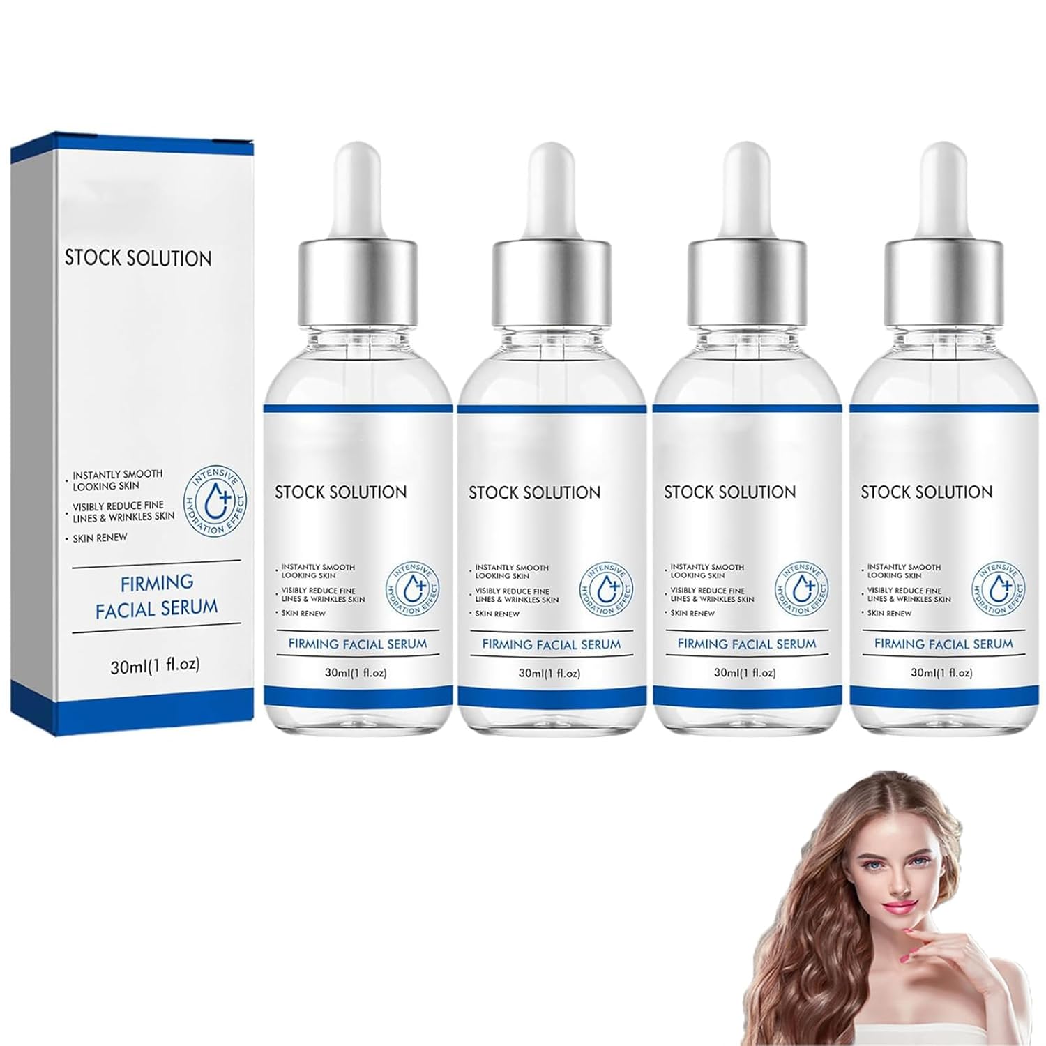 West Month Firming Facial Serum,Skincare Stock Solution,Instantly Smooth Looking Skin-Vislbly Reduce Fine Lines Skin-Skin Renew,Deep Wrinkle Repair Serum, for Sensitive and Dry Skin (4Bottles)