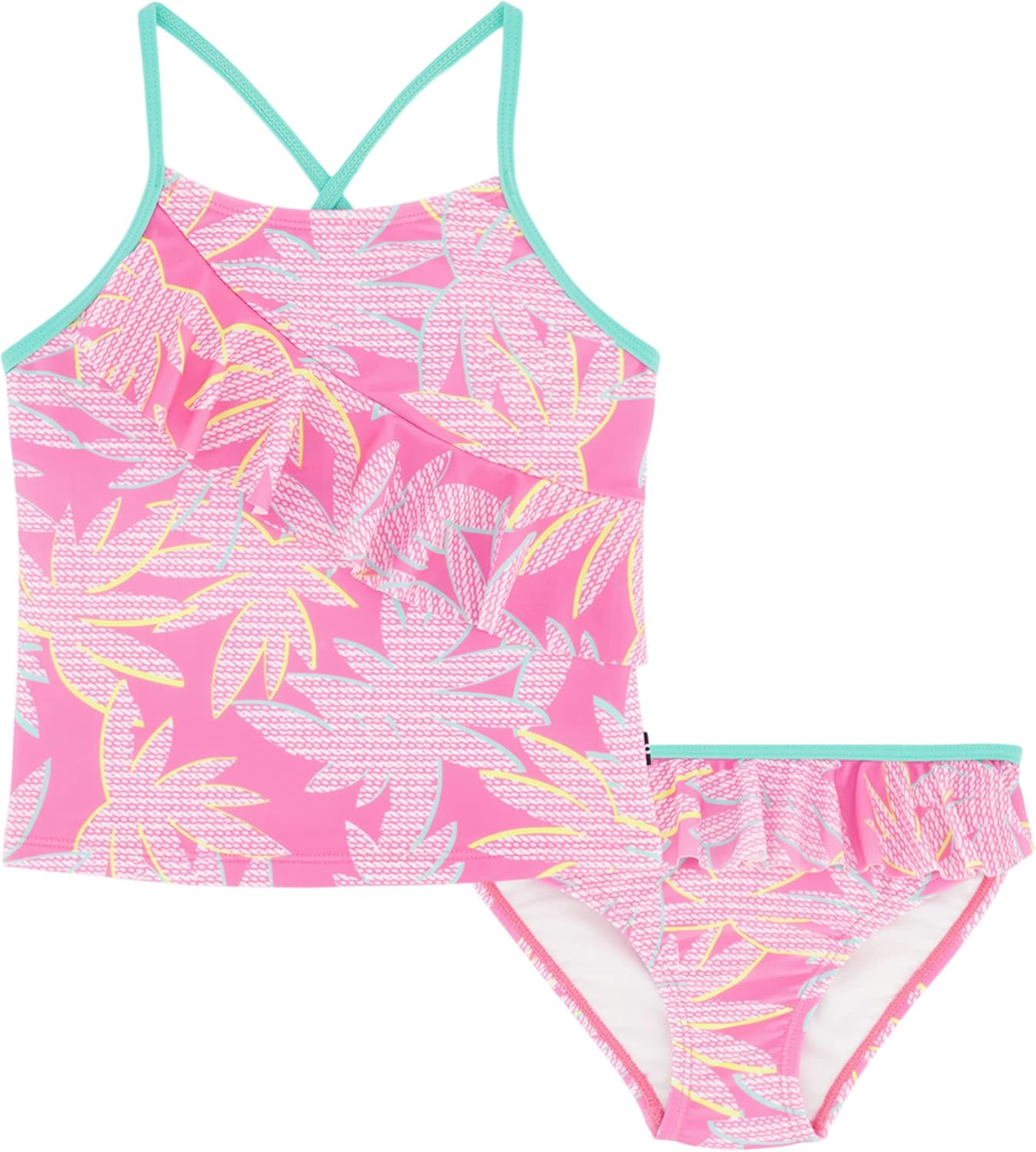 Nautica Girls’ Two-Piece Bikini Swimsuit Set, UPF 50+ Sun Protection, Quick-Dry Bathing Suit