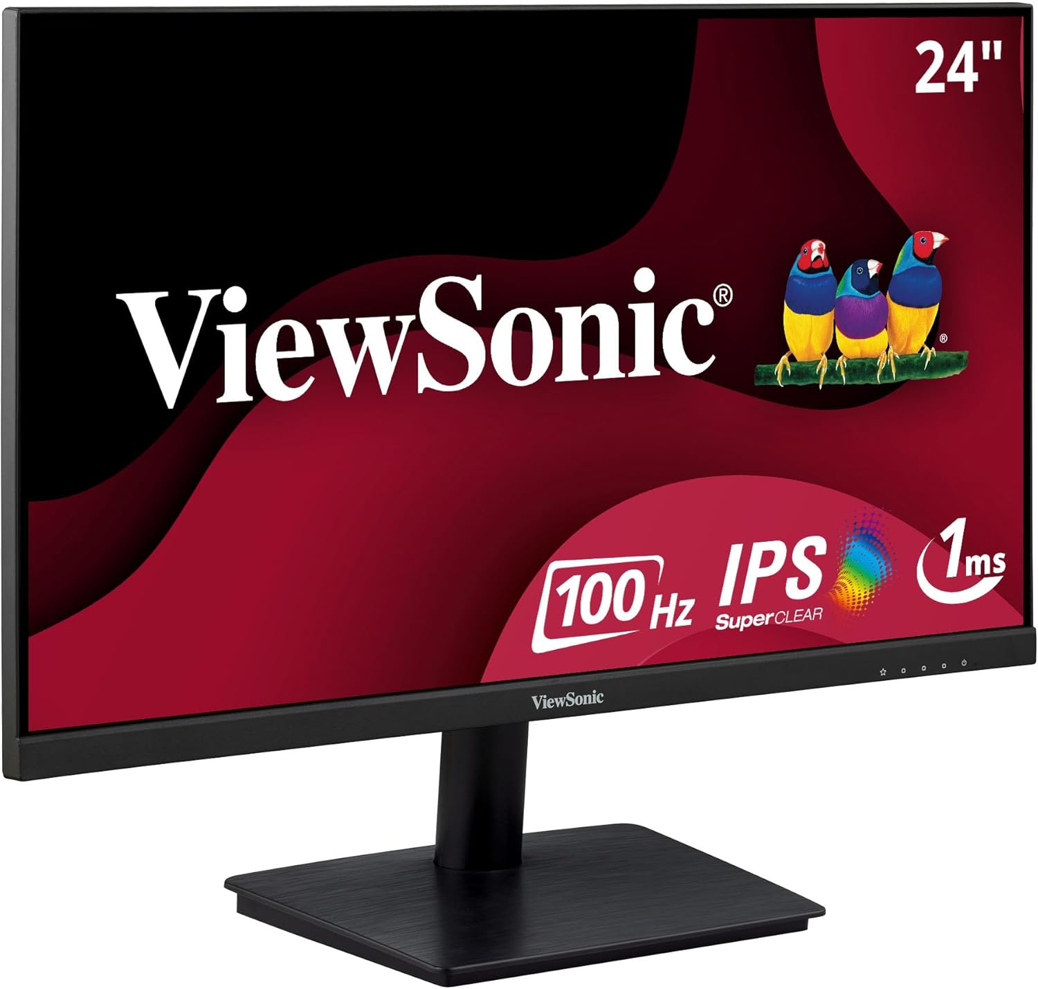 ViewSonic VA2409M 24 Inch IPS Full HD 1080p Monitor with Adaptive Sync, 75Hz, Thin Bezels, Eye Care, HDMI, VGA Inputs for Home and Office