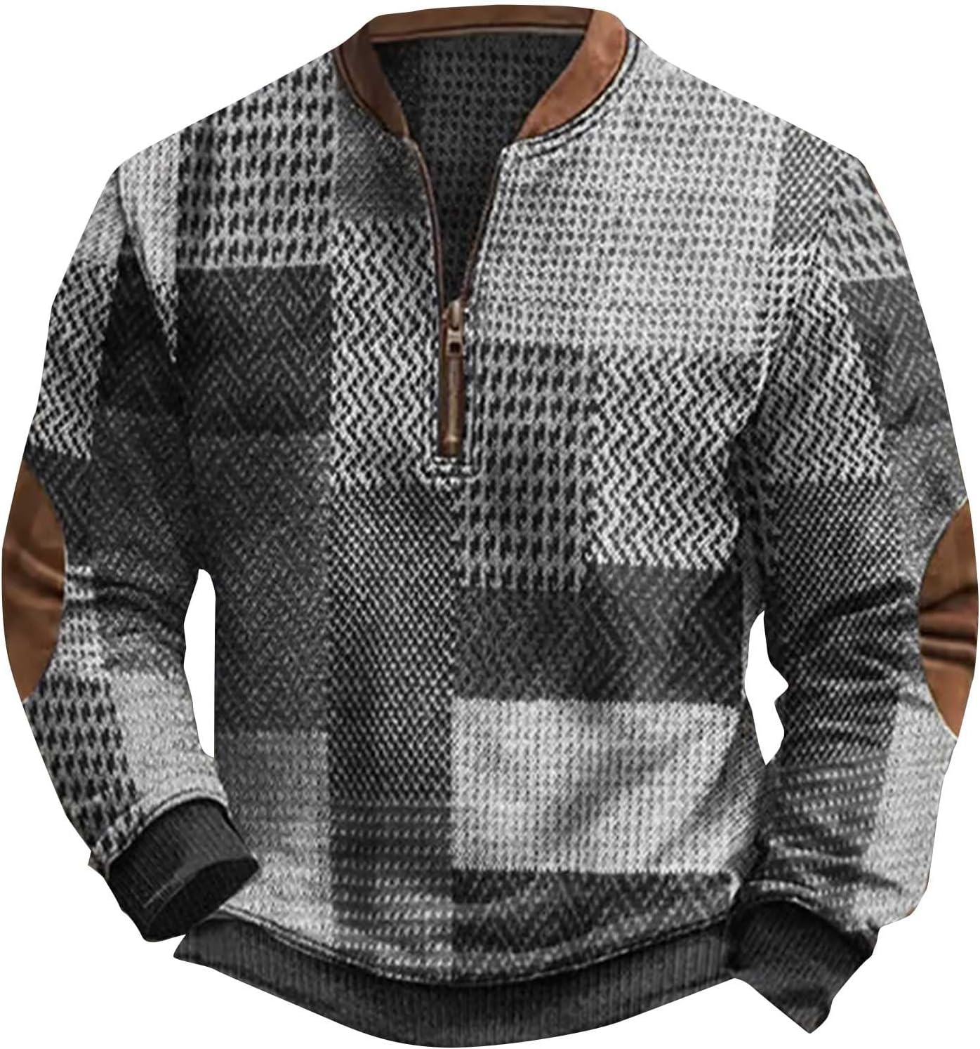 Mens Tshirt,Fashion Athletic Hoodless Sport Sweatshirt Collared Fleece Pullover Vintage Knit Shirts