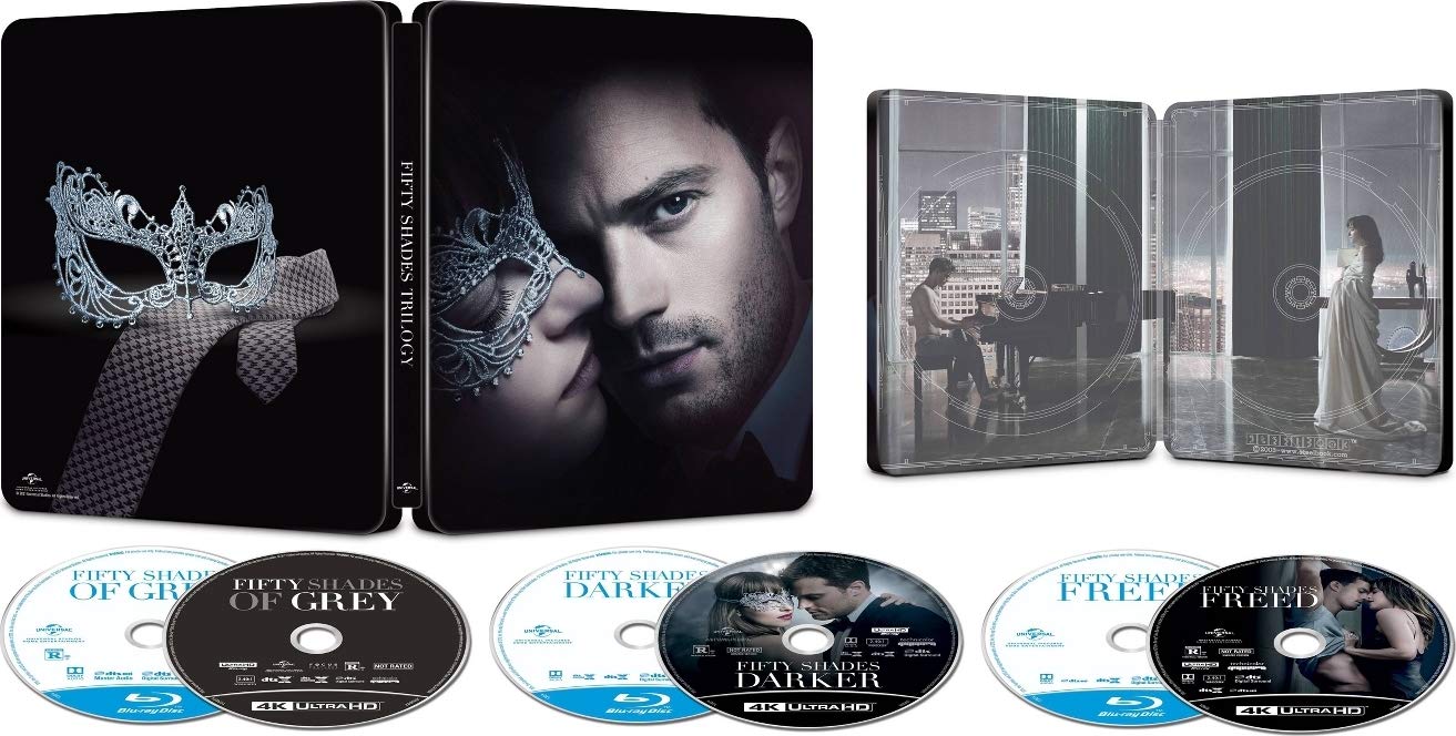 Fifty Shades Trilogy (Fifty Shades of Grey / Fifty Shades Darker / Fifty Shades Freed): Limited Edition Steelbook [4K Ultra HD + Blu-ray + Digital HD]