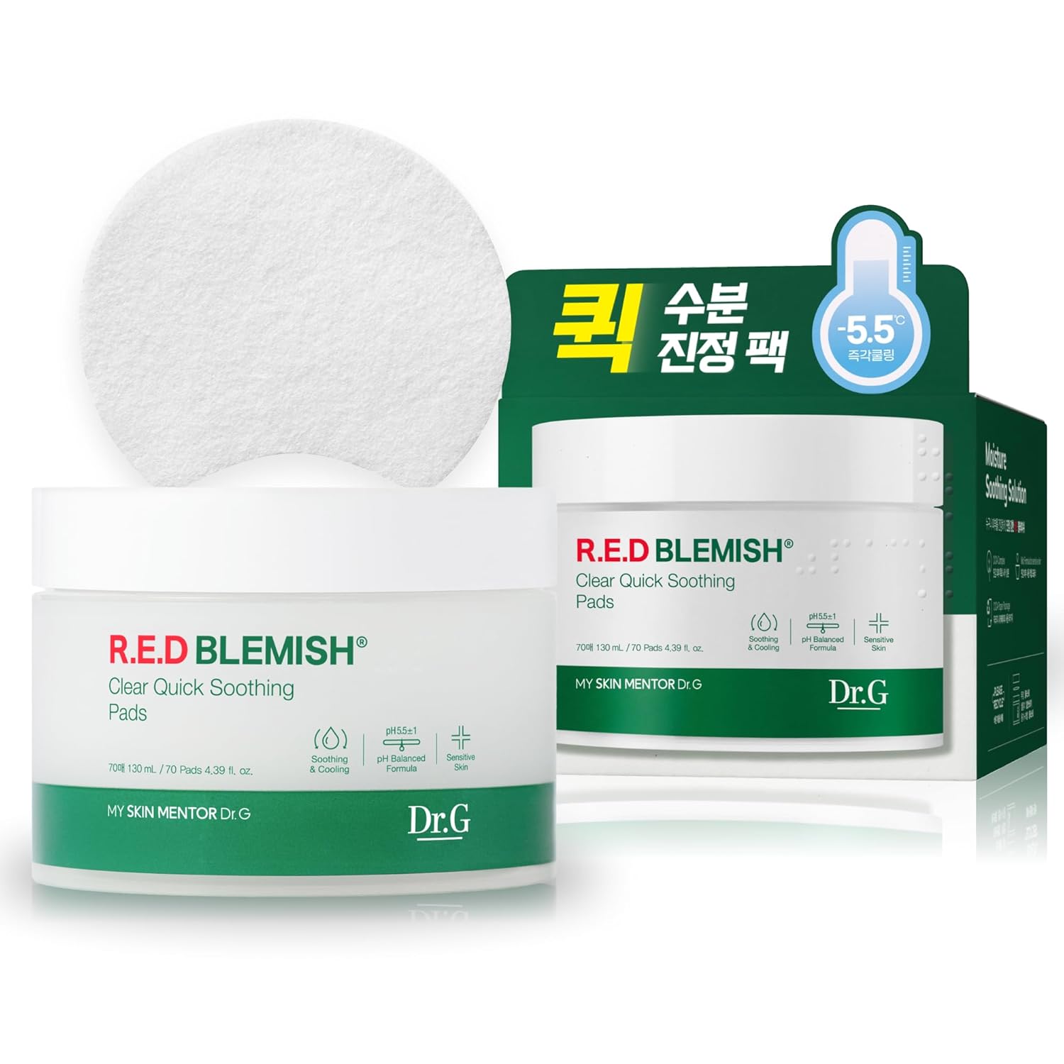 Dr.G Red Blemish Clear Quick Soothing Korean Toner Pads, Pack of 70 – Toner Pads, Toner Pads Korean, Toner Pad, Toner Pads for Face, Toning Pads, Face Toner Pads, Korean Skin Care, K Beauty, Kbeauty