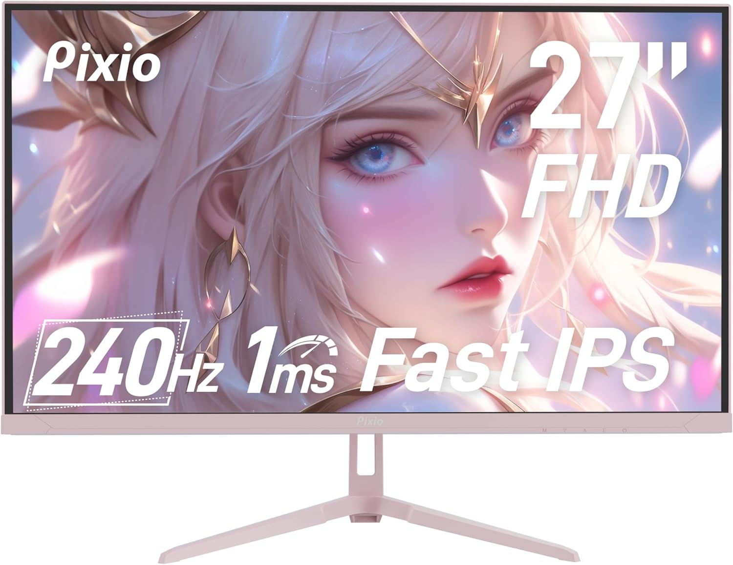 Pixio PX279 Wave Pink 27 inch 240Hz Refresh Rate FHD 1080p Resolution Fast IPS Panel 1ms GTG Resonse Time Gaming Monitor with Adaptive Sync