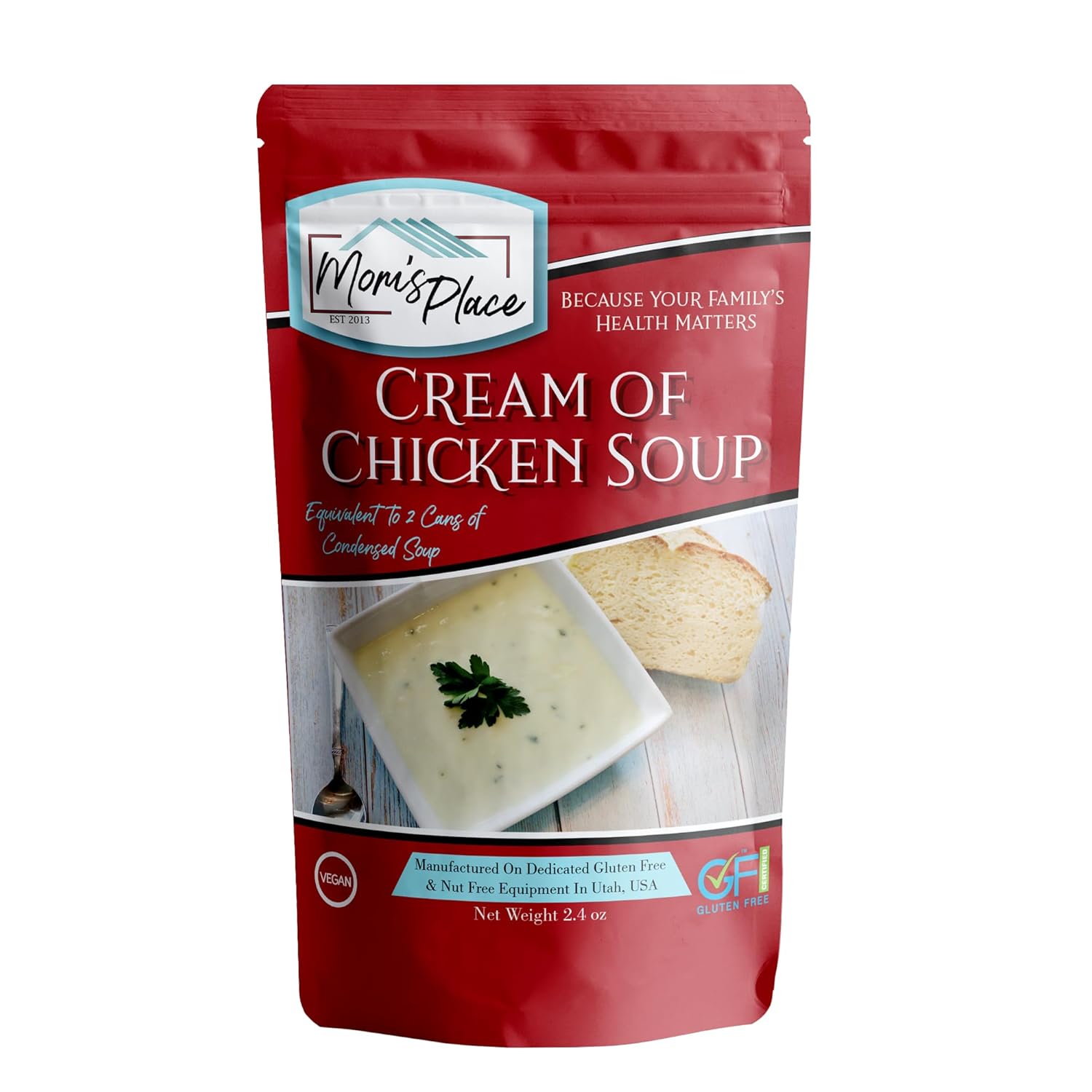 Mom’s Place Gluten Free & Dairy Free Cream of Chicken Soup Mix, Equal to 2 Cans of Condensed Soup