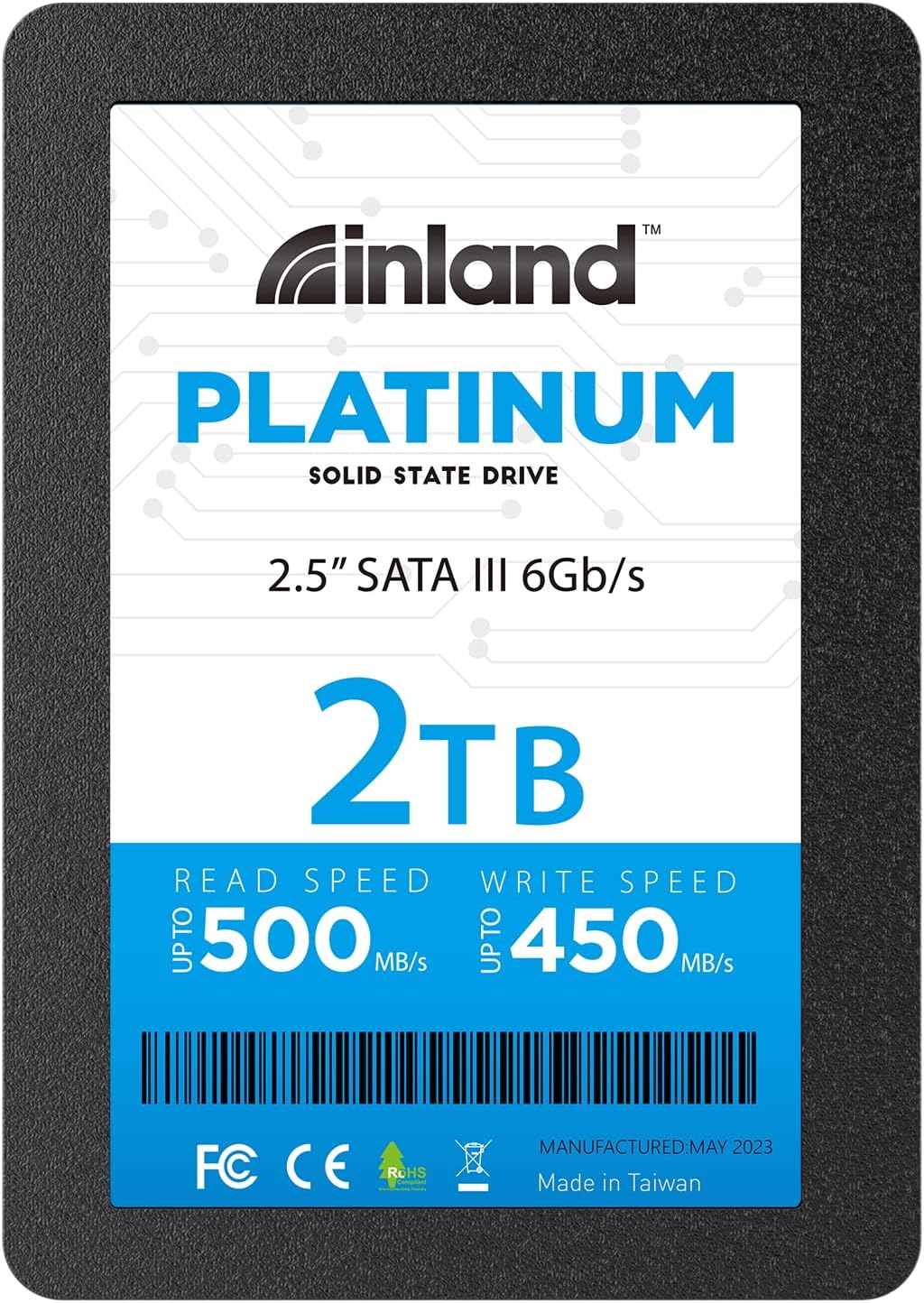 INLAND Platinum 2TB SSD TLC 3D NAND SATA III 6Gb/s 2.5 Inch Internal Solid State Drive, Upgrade Desktop PC or Laptop Memory and Storage