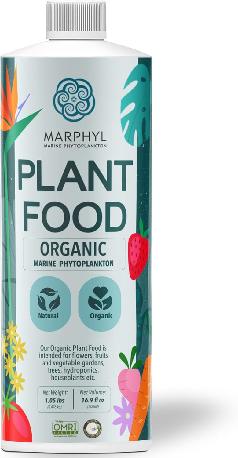 MARPHYL Organic Liquid Fertilizer – Outdoor & Indoor Plant Food – All-Purpose, Nutrient-Rich Lawn Fertilizer & Soil Enhancer for House Plants, Flowers, Vegetables, Succulents, Bamboo, Hydroponics