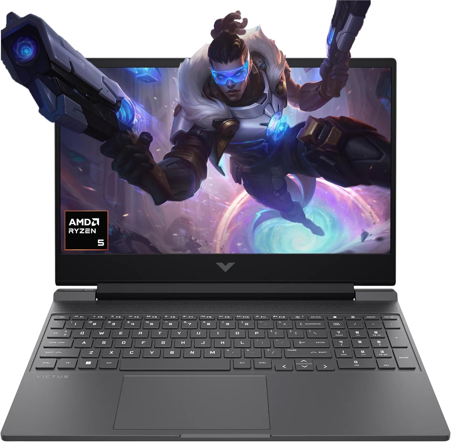 HP Victus 15 Gaming Laptop,15.6″ FHD 144Hz Display, AMD Ryzen 5 7535HS, 32GB DDR5 RAM, 1TB NVMe SSD, AMD Radeon RX 6550M(> RTX 3050), Backlit KB, Wi-Fi 6, HDMI, Windows 11 Pro, w/BWE Accessories