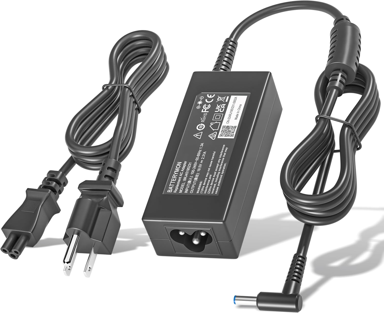 45W 19.5V 2.31A Laptop Power Adapter Charger for HP 741727-001 721092-001 719309-001 HSTNN-DA40 ADP-45WD B, Pavilion TouchSmart 11 13 15 Stream 14 13 11 Notebook Charging Cord with Blue Tip, 45W max