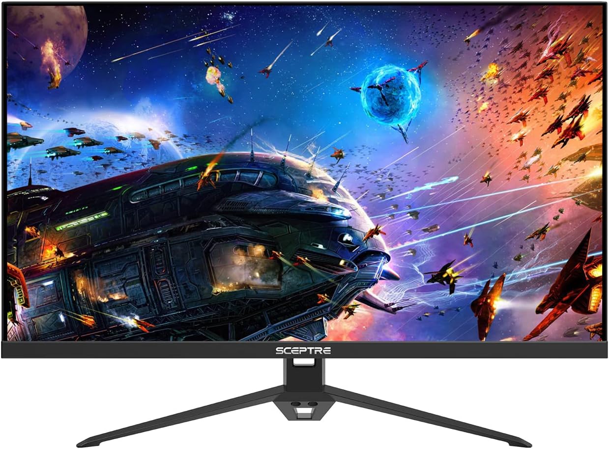 Sceptre 27-inch IPS Gaming Monitor up to 165Hz DisplayPort HDMI 300 Lux Build-in Speakers, Machine Black (E278B-FPT168)