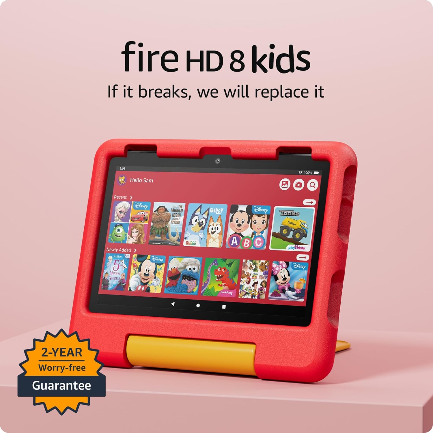 New Amazon Fire HD 8 Kids tablet, ages 3-7. With bright 8″ HD screen. Includes ad-free and exclusive content, parental controls and 13-hr battery, 32GB, Disney Pixar Cars, (2024 release)