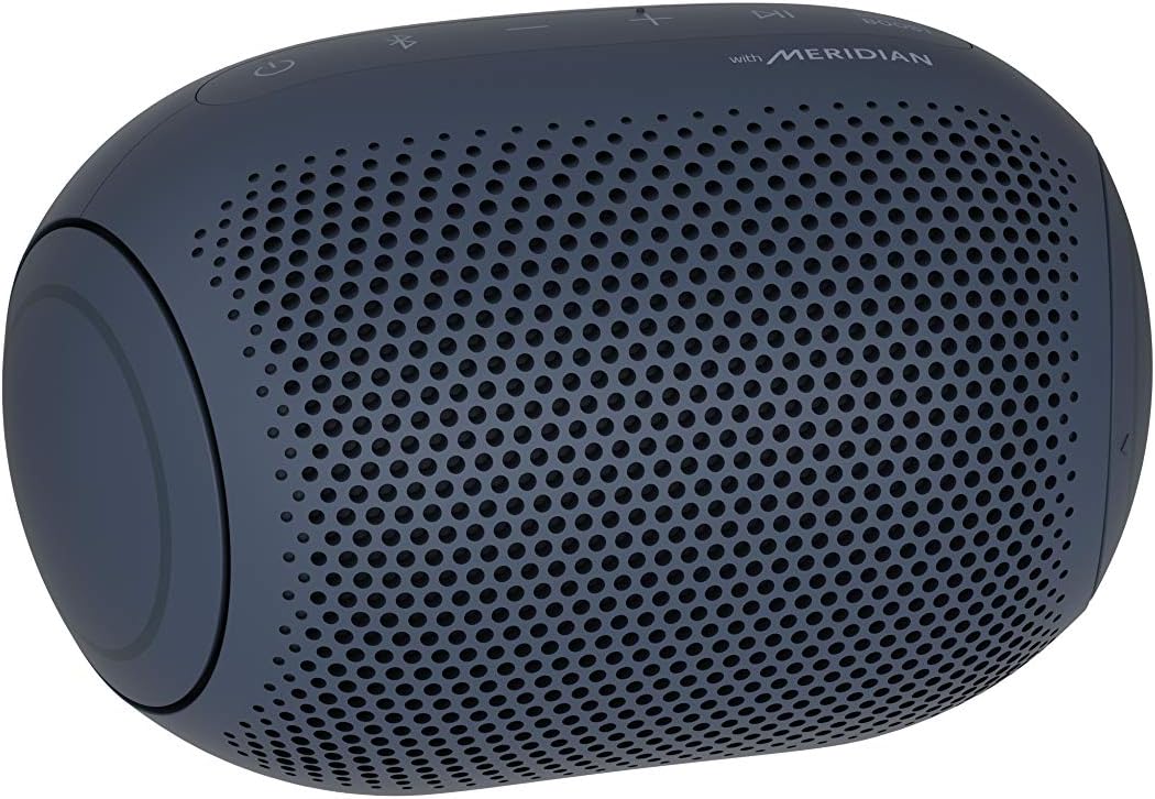 LG XBOOM Go Speaker PL2 Jellybean Portable Wireless Bluetooth, Big Bass, Sound by Meridian, Water-Resistant, Sound Boost EQ, 10 Hour Battery Life – Black