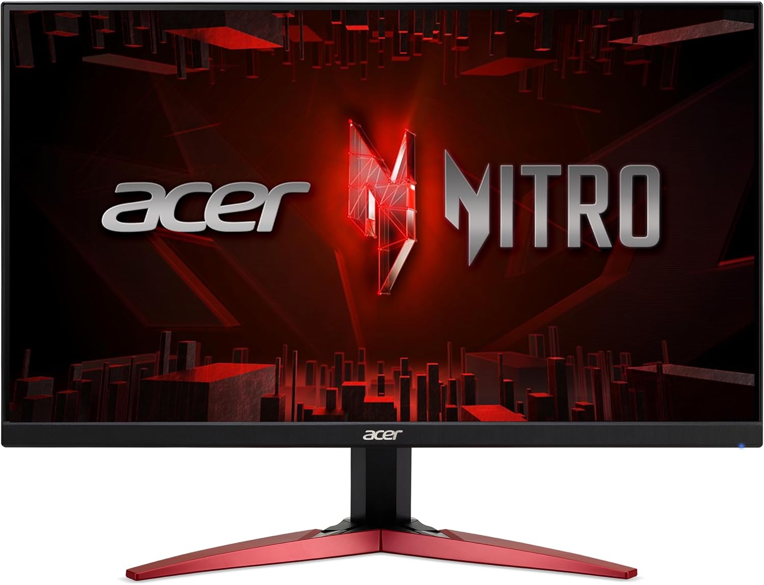 Acer Nitro 23.8″ Full HD 1920 x 1080 PC Gaming IPS Monitor | AMD FreeSync Premium | 180Hz Refresh | Up to 0.5ms | HDR10 Support | 99% sRGB | 1 x Display Port 1.2 & 2 x HDMI 2.0 | KG241Y M3biip