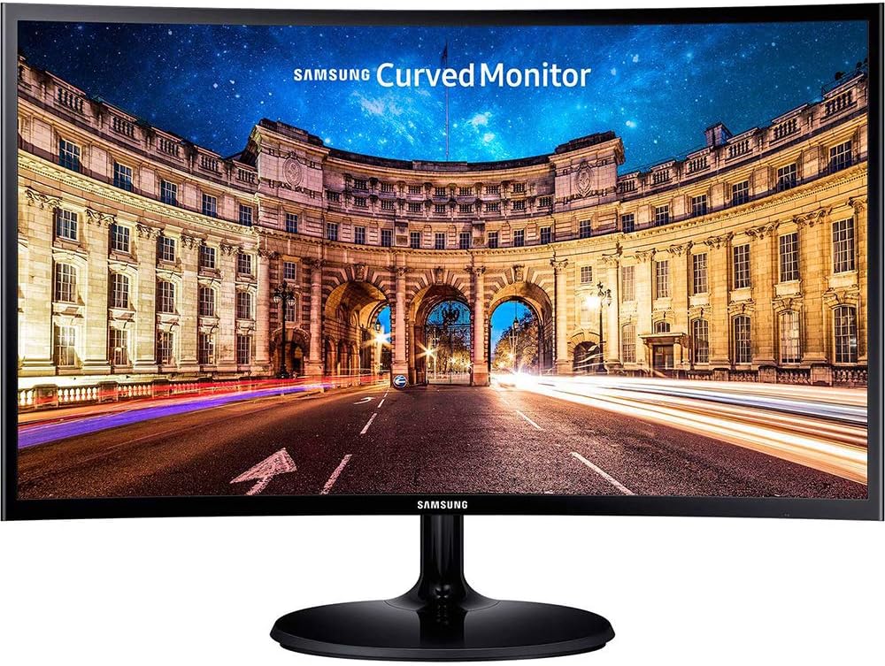 Samsung CF390 Series 27 inch FHD 1920×1080 Curved Desktop Monitor for Business, HDMI, VGA, VESA mountable, 3-Year Warranty, TAA (C27F390FHN), Black