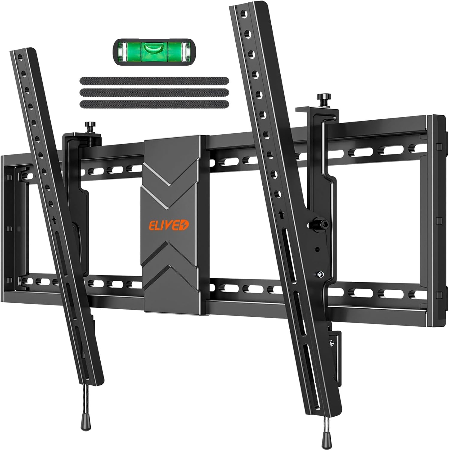 ELIVED Tilting TV Wall Mount for Most 37″-75″ TVs with Level Adjustment, Low Profile TV Mount Max 24″ Wood Studs, Wall Mount TV Bracket Max VESA 600x400mm, 99 Lbs Loading, YD1038