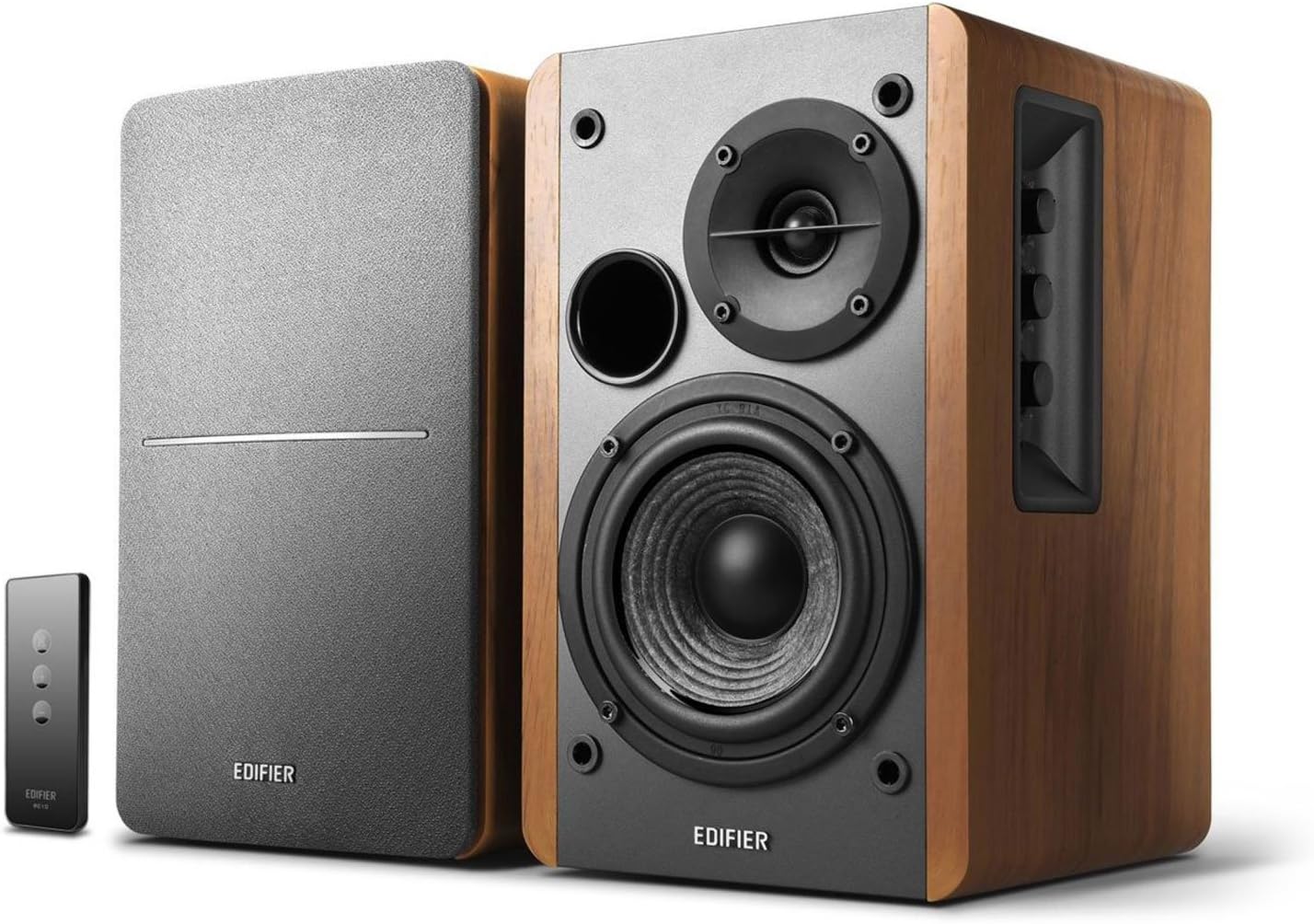 Edifier R1280T Powered Bookshelf Speakers – 2.0 Active Near Field Monitors – Studio Monitor Speaker – Wooden Enclosure – 42 Watts RMS Power