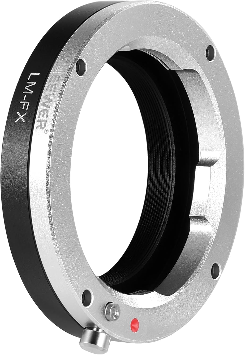 NEEWER LM to Fuji X Lens Mount Adapter Compatible with Leica M Lens to Fujifilm X Series Mirrorless Camera X-T2 X-T3 X-T5 X-T20 X-Pro3 X-Pro2 etc, Matte Black Interior, Manual Focus Only, LM-FX