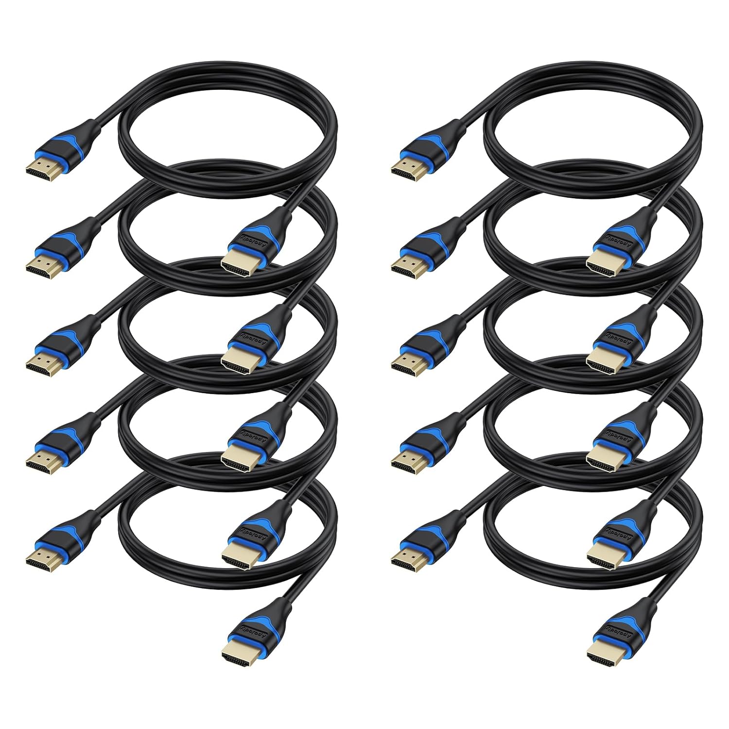 4K HDMI Cables 3FT 10-Pack, HDMI to HDMI Cable 3 Foot High Speed HDMI Cord 2.0(4K@60Hz, 2K@144Hz,1080P@120Hz, 18Gbps, HDR, 3D, HDCP 2.2, ARC) for HDTV, Switch, PS4/PS5, Xbox, Blu-ray, Monitor