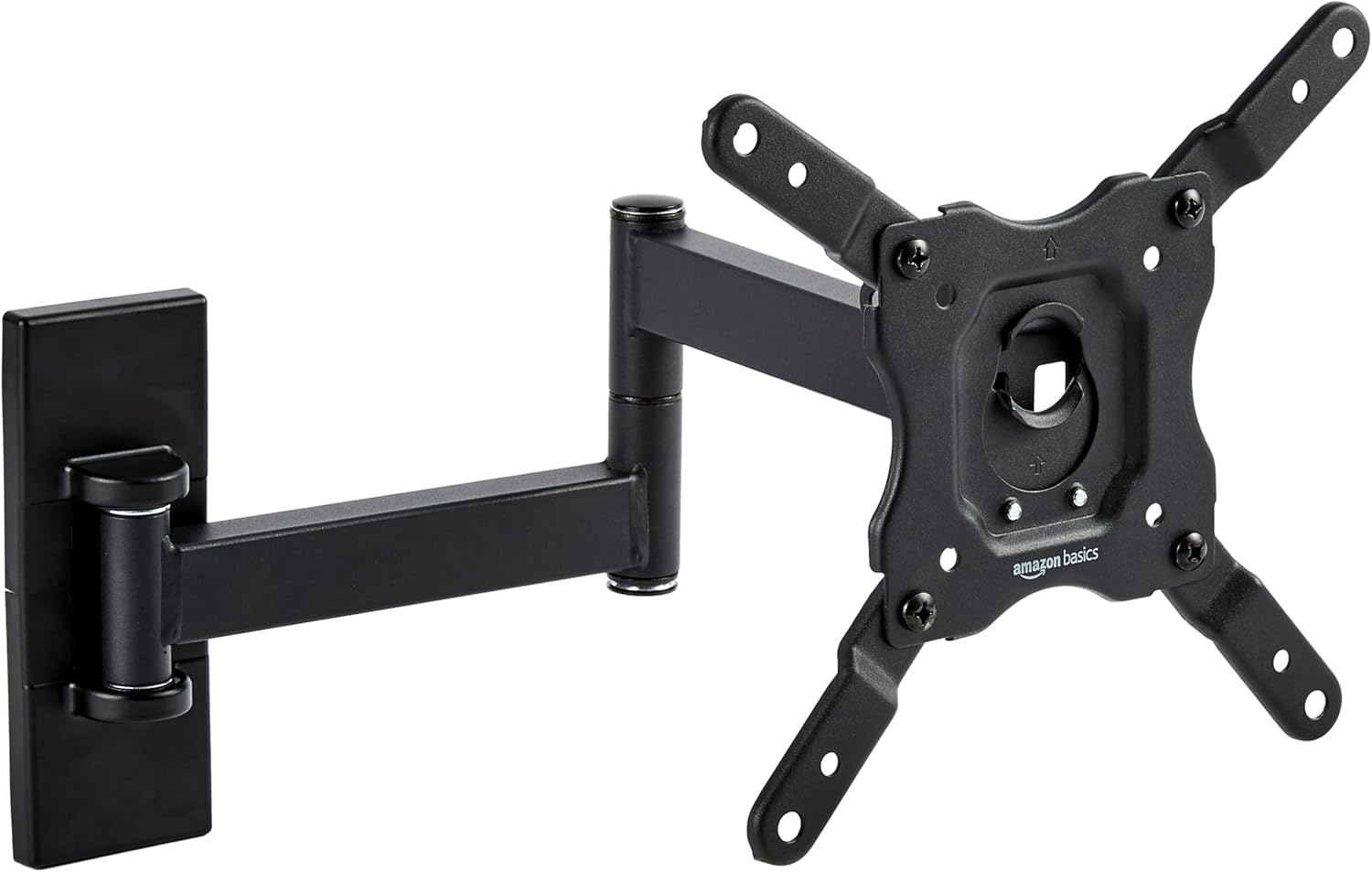 Amazon Basics Full Motion TV Wall Mount fits 12″ to 40″ TVs and VESA 200×200, Black