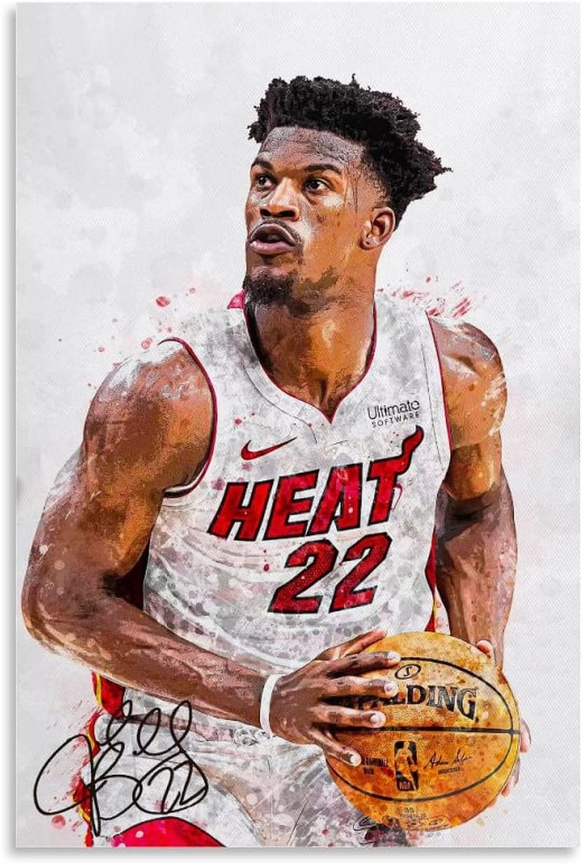 Jimmy Butler Signed Poster Poster Art Decor Painting Aesthetic Wall Art Canvas for Bedroom Decor 16x24inch(40x60cm) Unframe-style