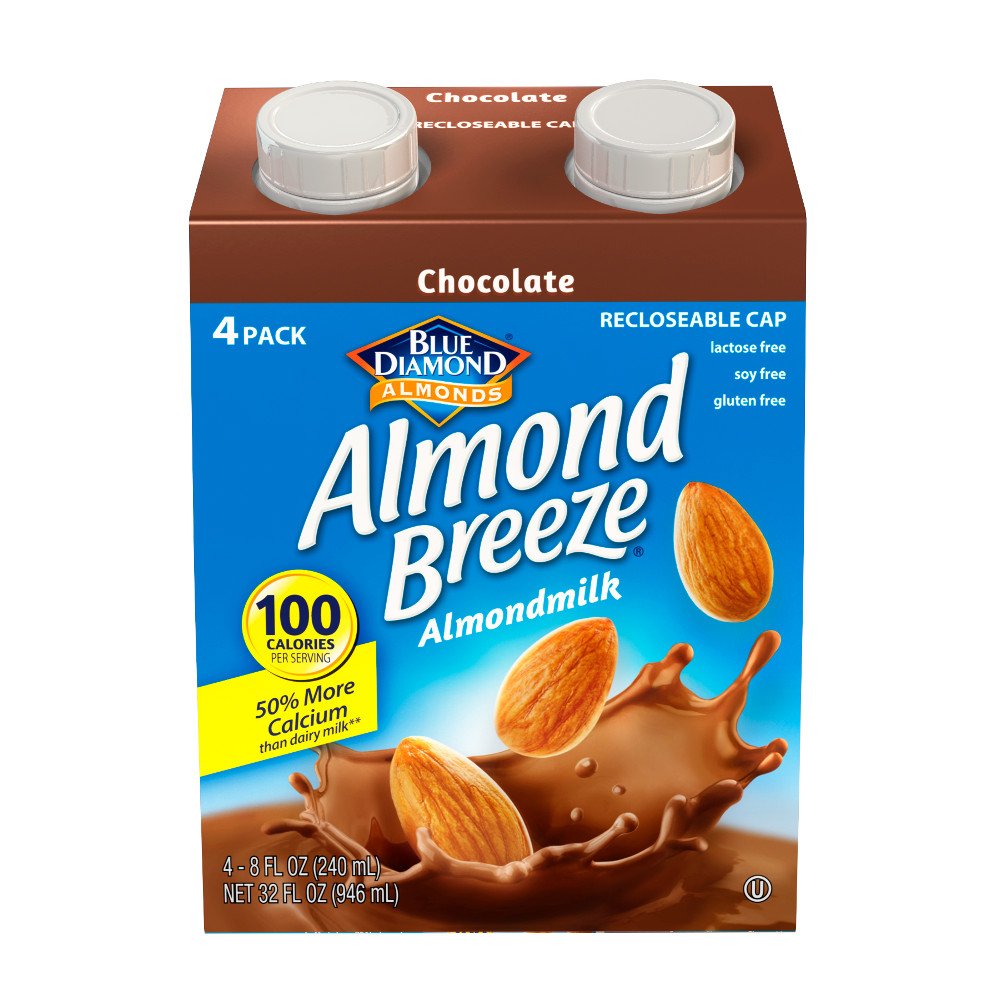 Almond Breeze Dairy Free Almondmilk, Chocolate, 8 Fl Oz, Pack Of 4