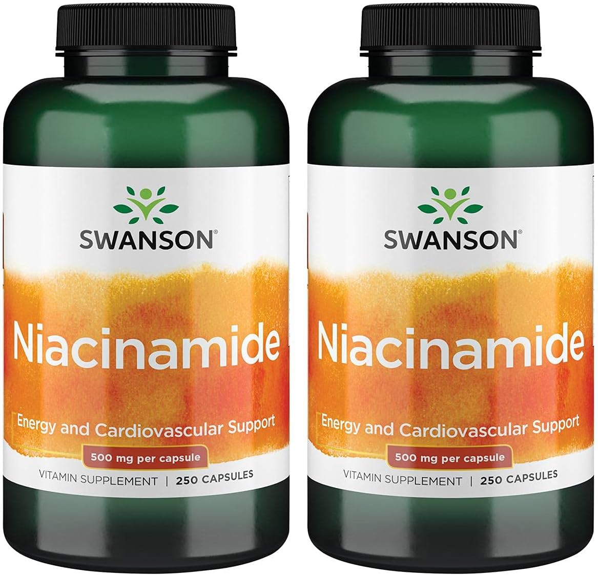 Swanson Premium Brand Niacinamide 500 mg 250 Caps 2 Pack