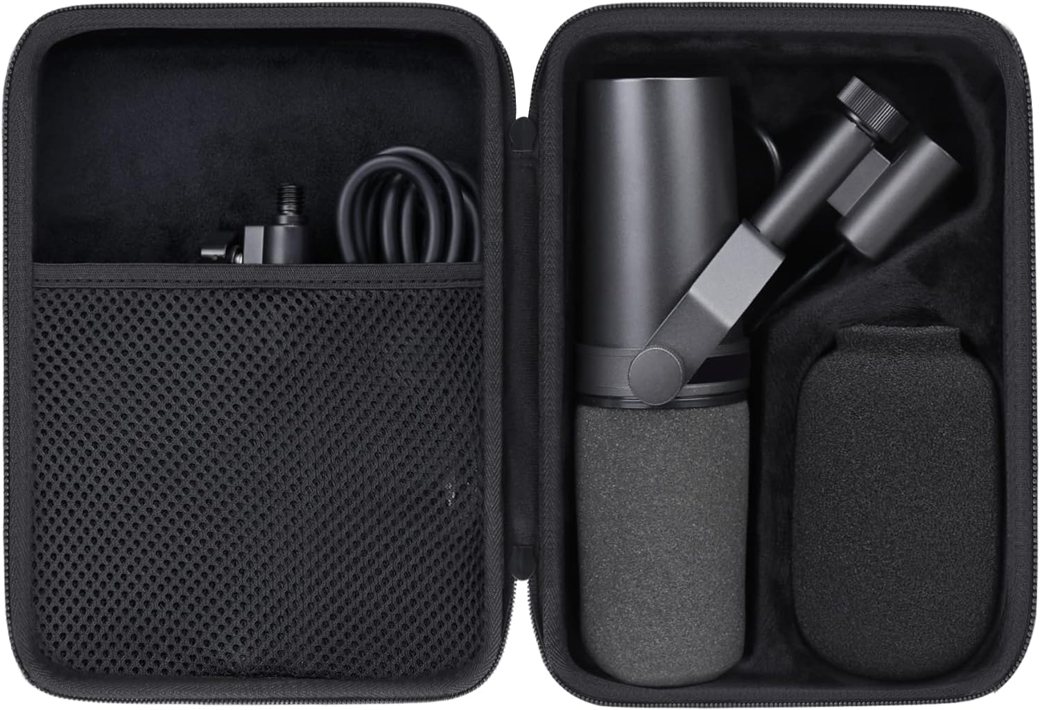 Aenllosi Hard Carrying Case Compatible with Shure SM7B/MV7 SM7dB Vocal Dynamic Microphone for Broadcast (SM7B/MV7/ SM7dB)