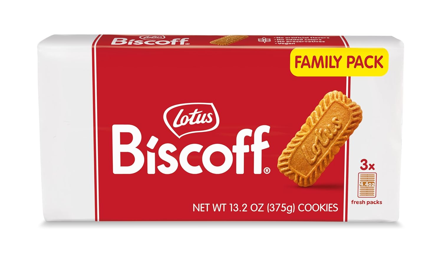 Lotus Biscoff Cookies- Caramelized Biscuit Cookies – 13.23 Ounce – non GMO Project Verified + Vegan