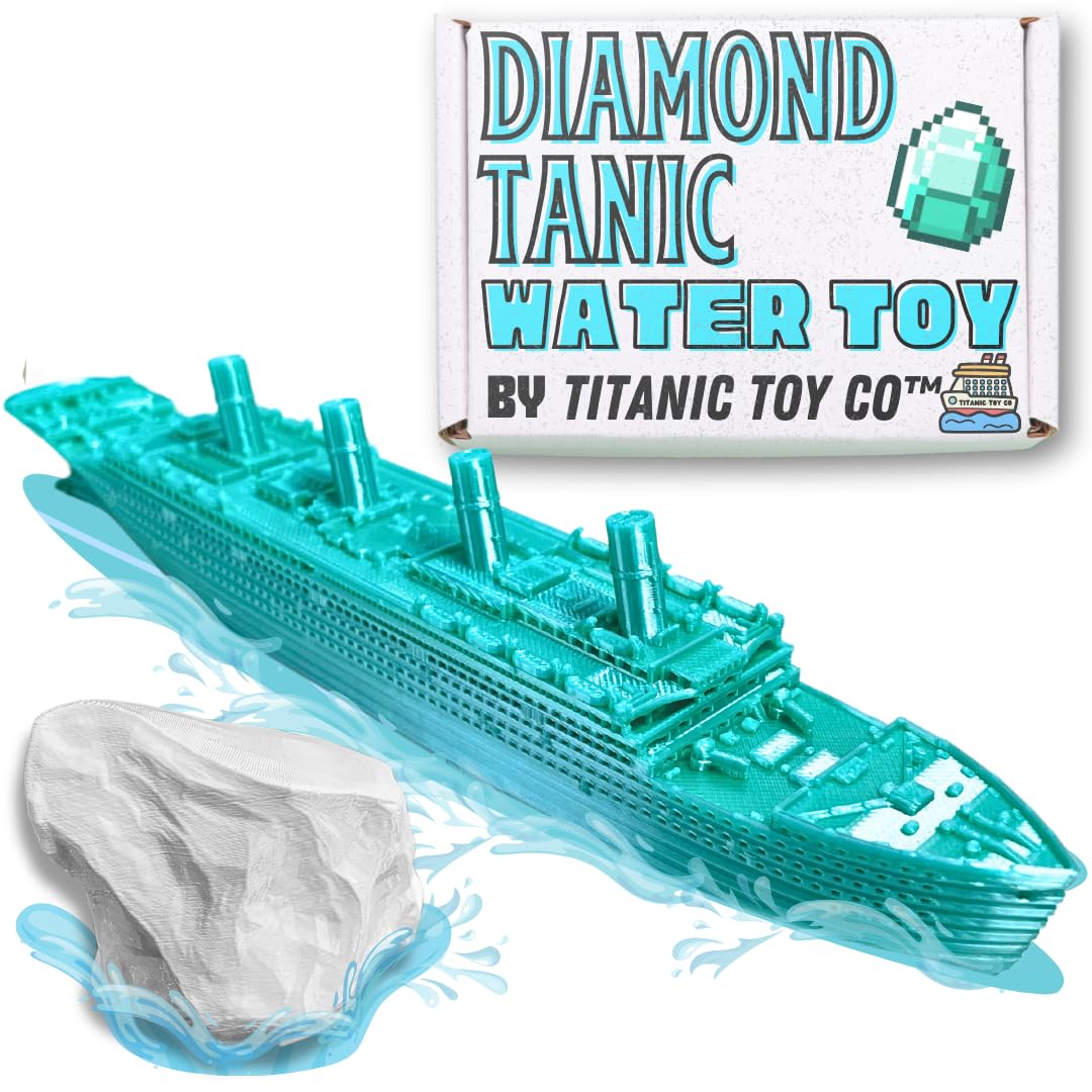 DiamondTanic Titanic Bath Boat And Pool Toy By TitanicToyCo, RMS Titanic Toys For Kids, Historically Accurate Titanic Toy, Titanic Ship, Titanic Cake Topper, Titanic Figurine (DiamondTanic)