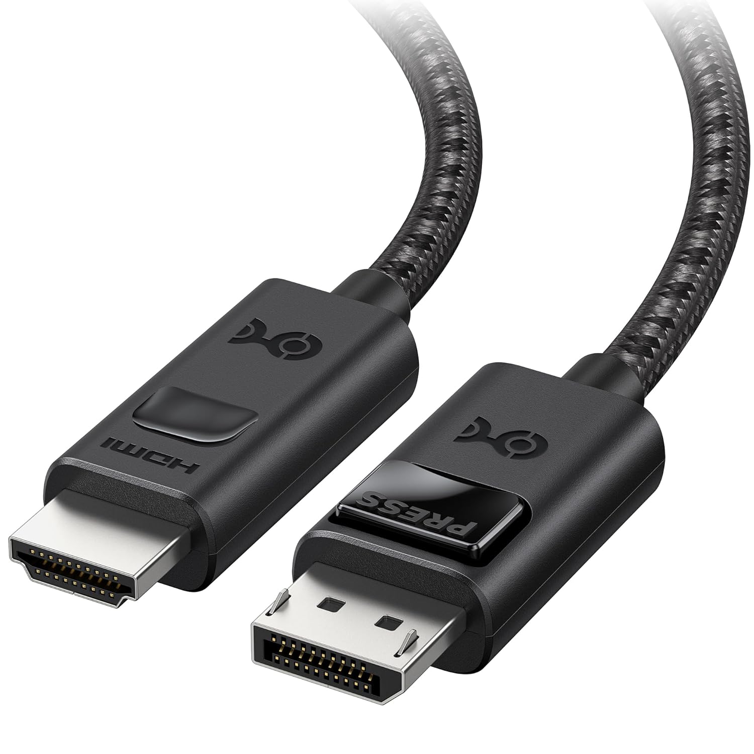 Cable Matters 8K DisplayPort 1.4 to HDMI Cable 6ft / 1.8m with 4K 120Hz / 8K 60Hz, Unidirectional 32.4Gbps Display Port 1.4 to HDMI 8K Cable in Black, for RTX 4080/4090, RX 7800/7900 and More