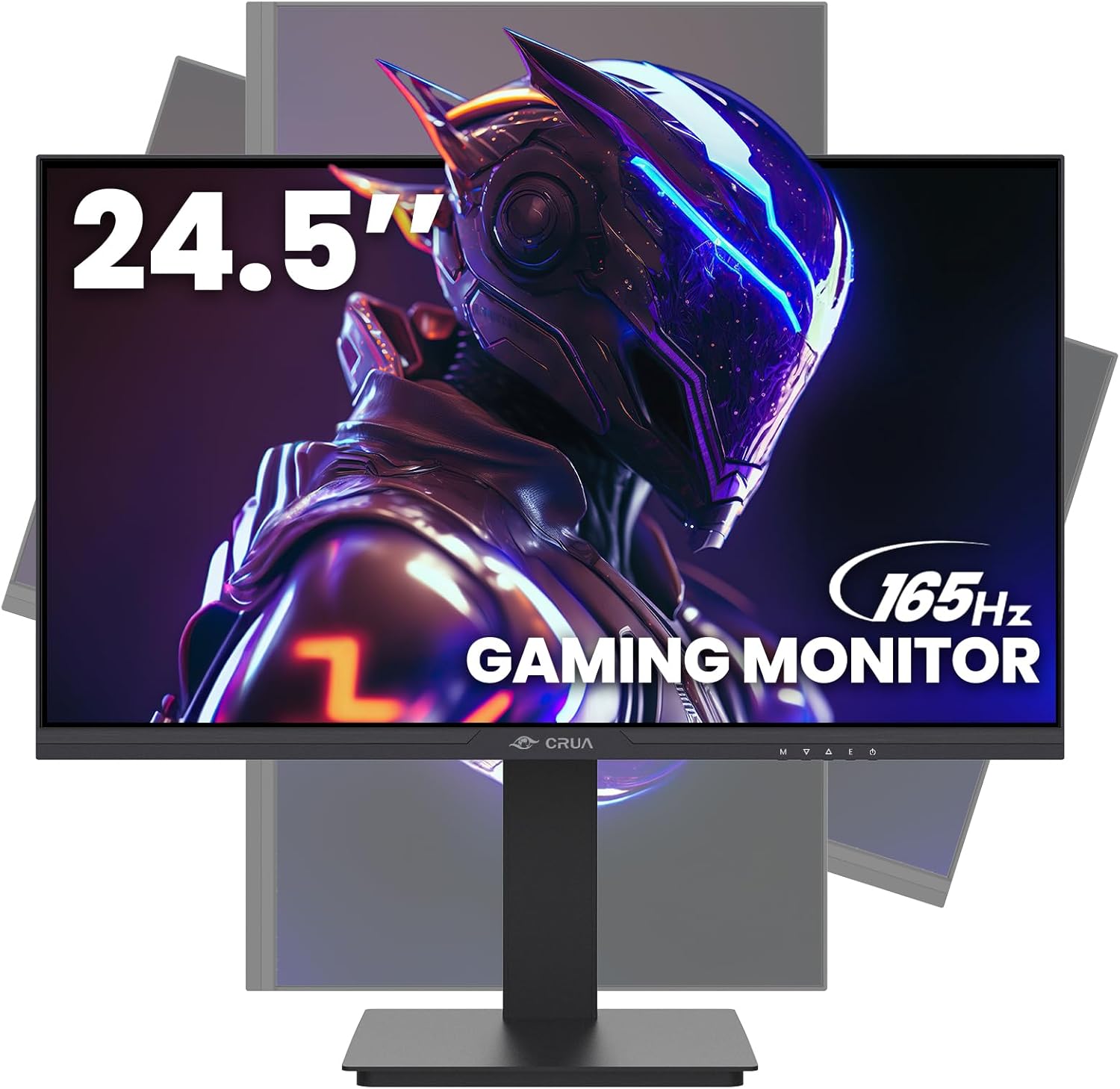 CRUA 24.5Inch Gaming Monitor 144Hz/165Hz, FHD(1920x1080P) 100% sRGB Computer Monitor, Height/Pivot/Swivel/Tilt Adjustable Vertical Monitor, Support FreeSync, DP,HDMI, Wall Mount (75mmX75mm)