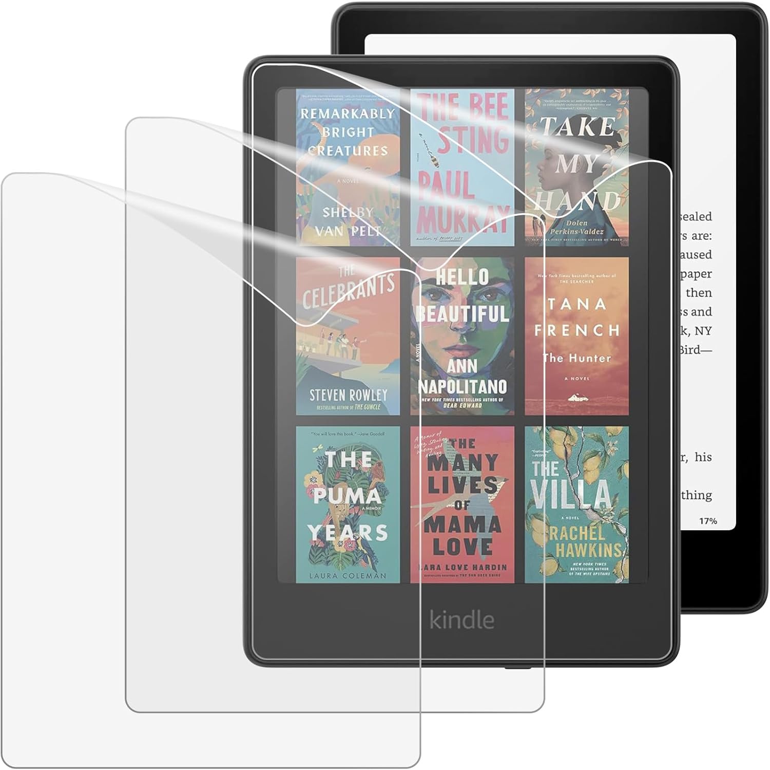 MoKo 3 Pack Screen Protector for 7″ Kindle Paperwhite 12th Generation 2024 and Kindle Colorsoft Signature Edition, Anti-Glare Premium PET Protective Film Full-Coverage Matte Screen Protector