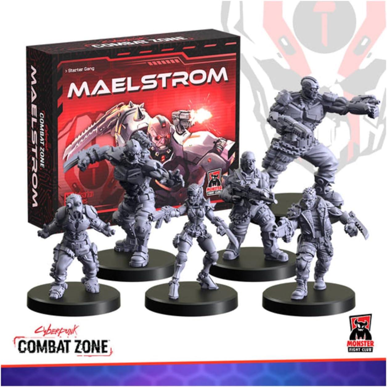 Monster Fight Club Cyberpunk Red Combat Zone Miniatures: Maelstrom Starter Gang