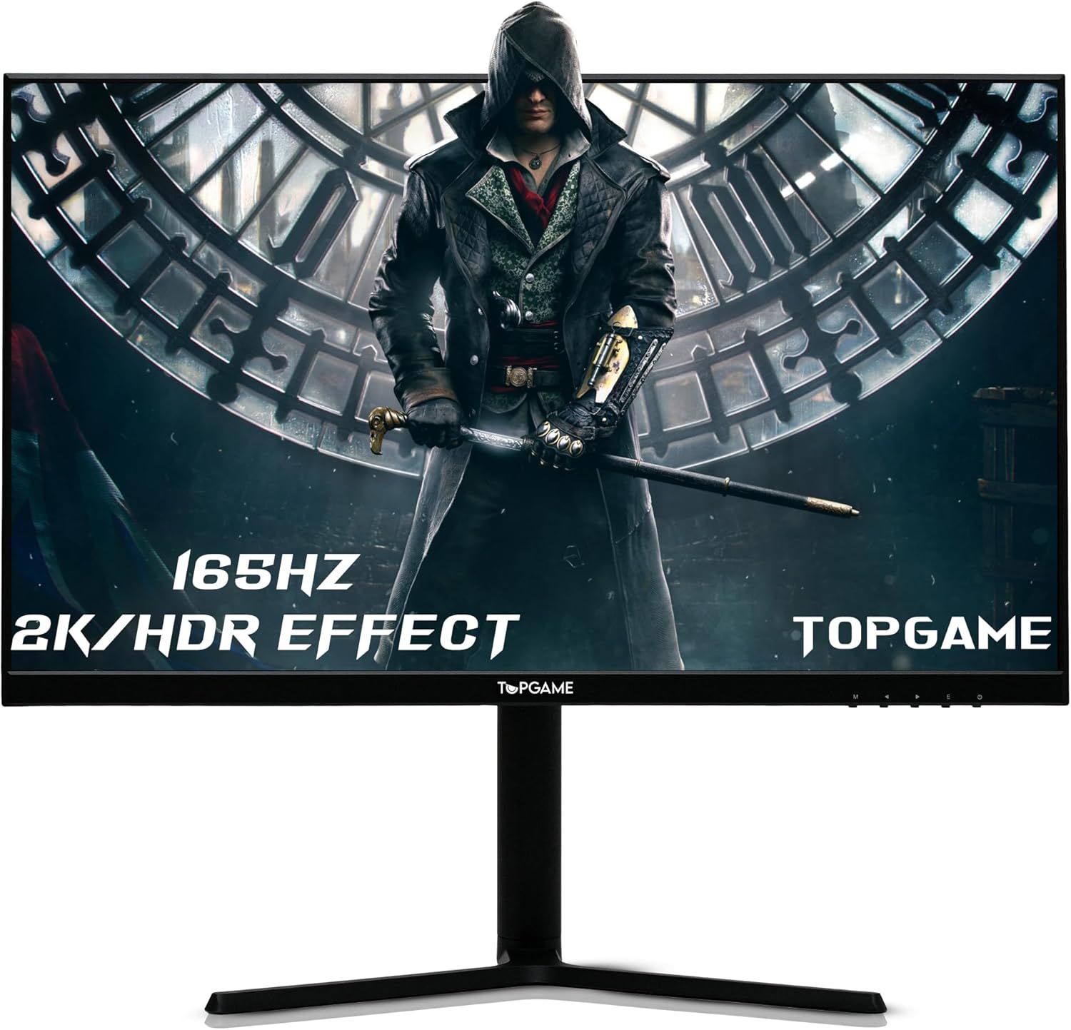 27-Inch IPS Gaming Monitor, QHD 1440p, 165Hz, 1ms MPRT, 99% sRGB, AMD FreeSync, VESA Mount, 2X HDMI 2.0 & 2X DisplayPort 1.4 Matt Black