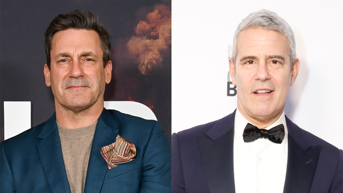 Jon Hamm Reacts to Andy Cohen Calling Him the “Male Nicole Kidman” During New Year’s Eve Special