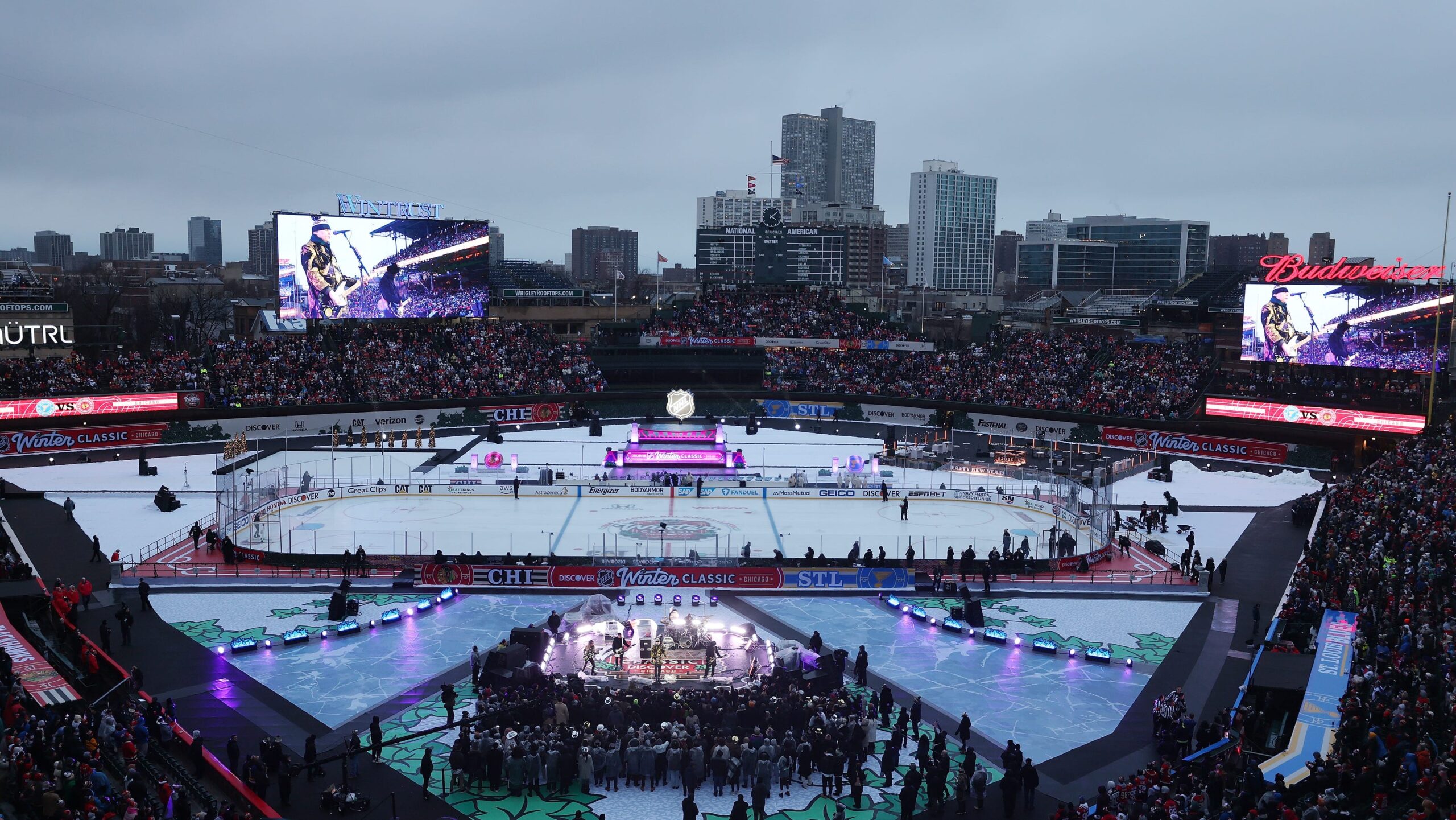 Will it snow during “Frozen Confines” hockey games at Wrigley Field?