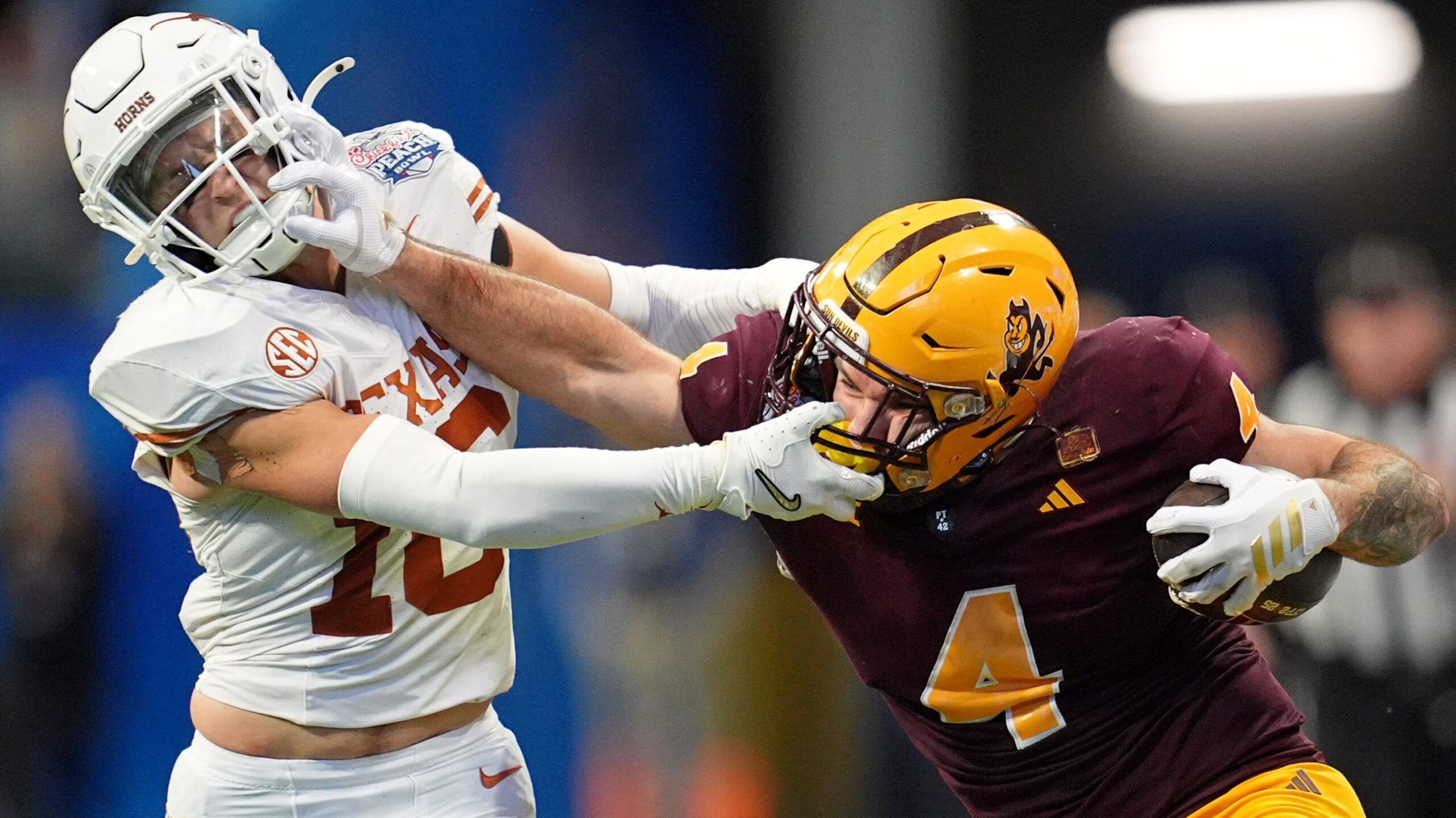 Did Texas’ Michael Taaffe commit targeting vs Arizona State in Peach Bowl?