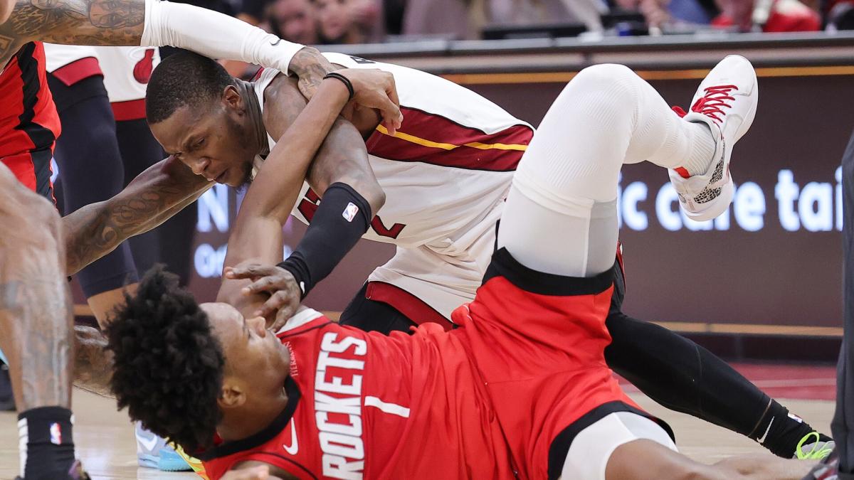 Amen Thompson, Terry Rozier suspended, three others fined in wake of Rockets/Heat fight