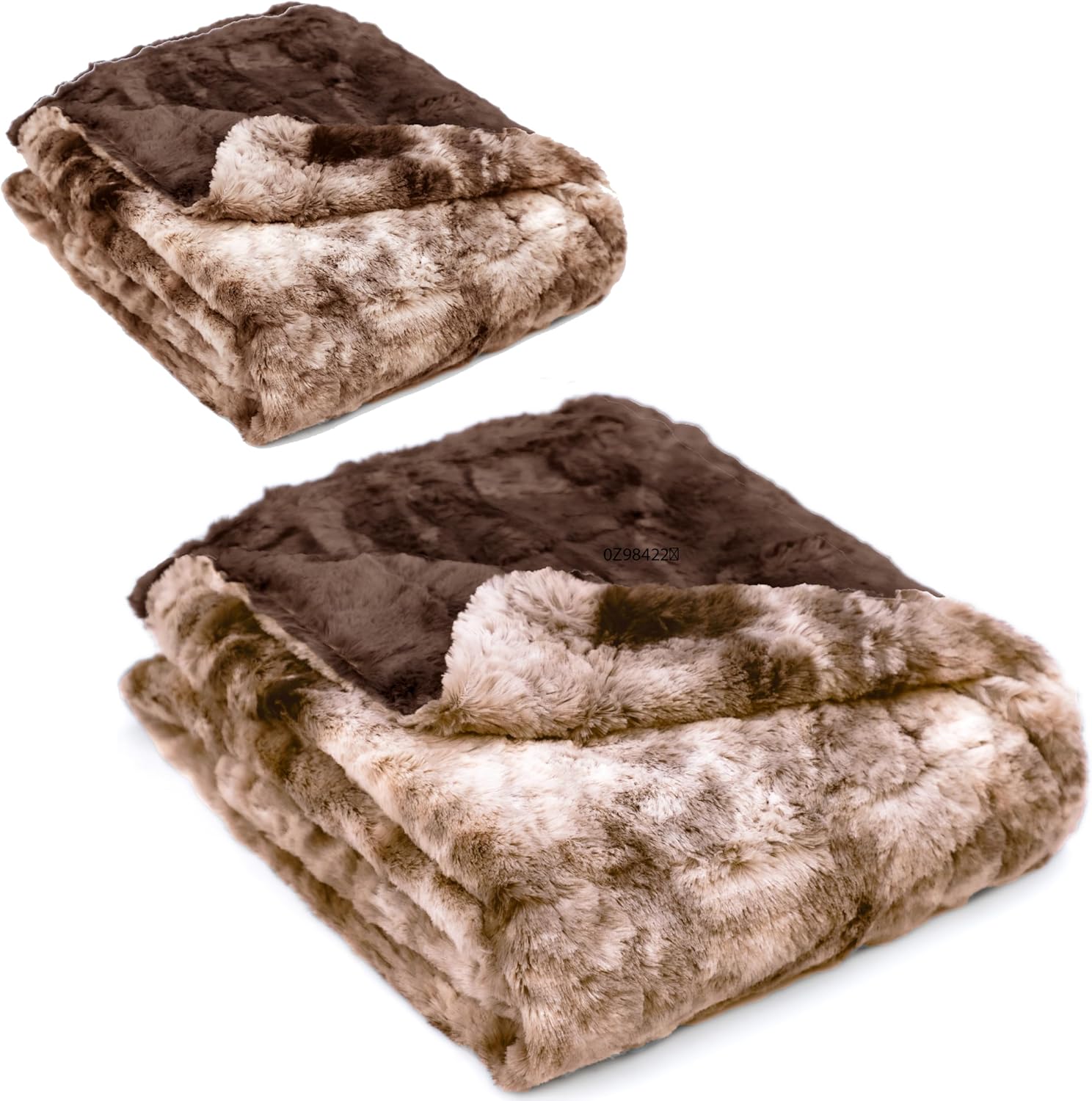 WOLF CREEK BLANKET Doublesoft – Oversized Faux Fur Throw Blanket Soft Fuzzy Fluffy Cozy Plush Furry Comfy Warm Home Decore for Couch Bed Chair & Bedroom (~2X Brown, XL Throw (60″ x 80″))