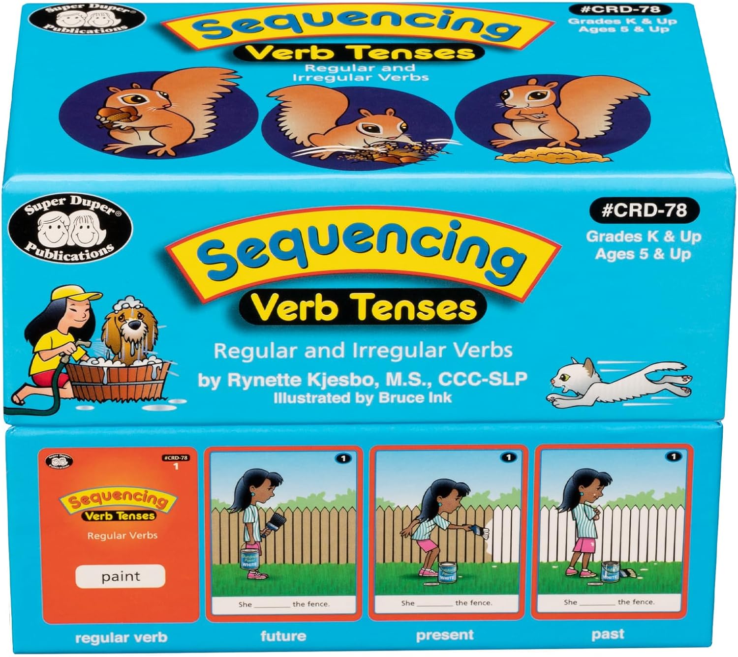 Super Duper Publications | Sequencing Regular and Irregular Verb Tenses Fun Deck | Early Reader and Grammar Flash Cards | Educational Learning Materials for Children