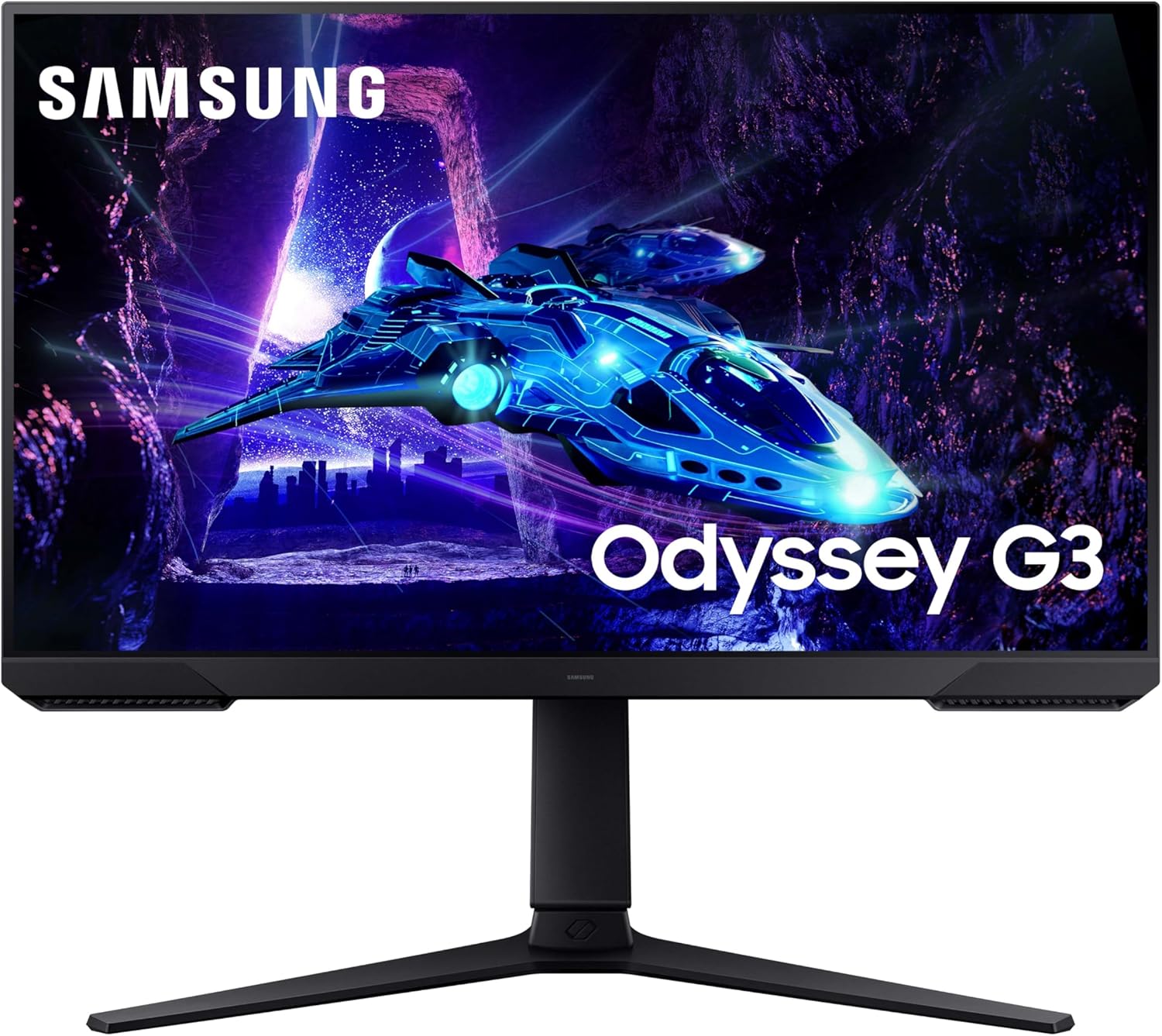 SAMSUNG 24-Inch Odyssey G3 (G30D) Series FHD Gaming Monitor, 1ms, 180Hz, AMD FreeSync, Adjustable Stand, Black Equalizer, Virtual Aim Point, Eye Saver Mode, Flicker-Free, LS24DG302ENXZA, 2024