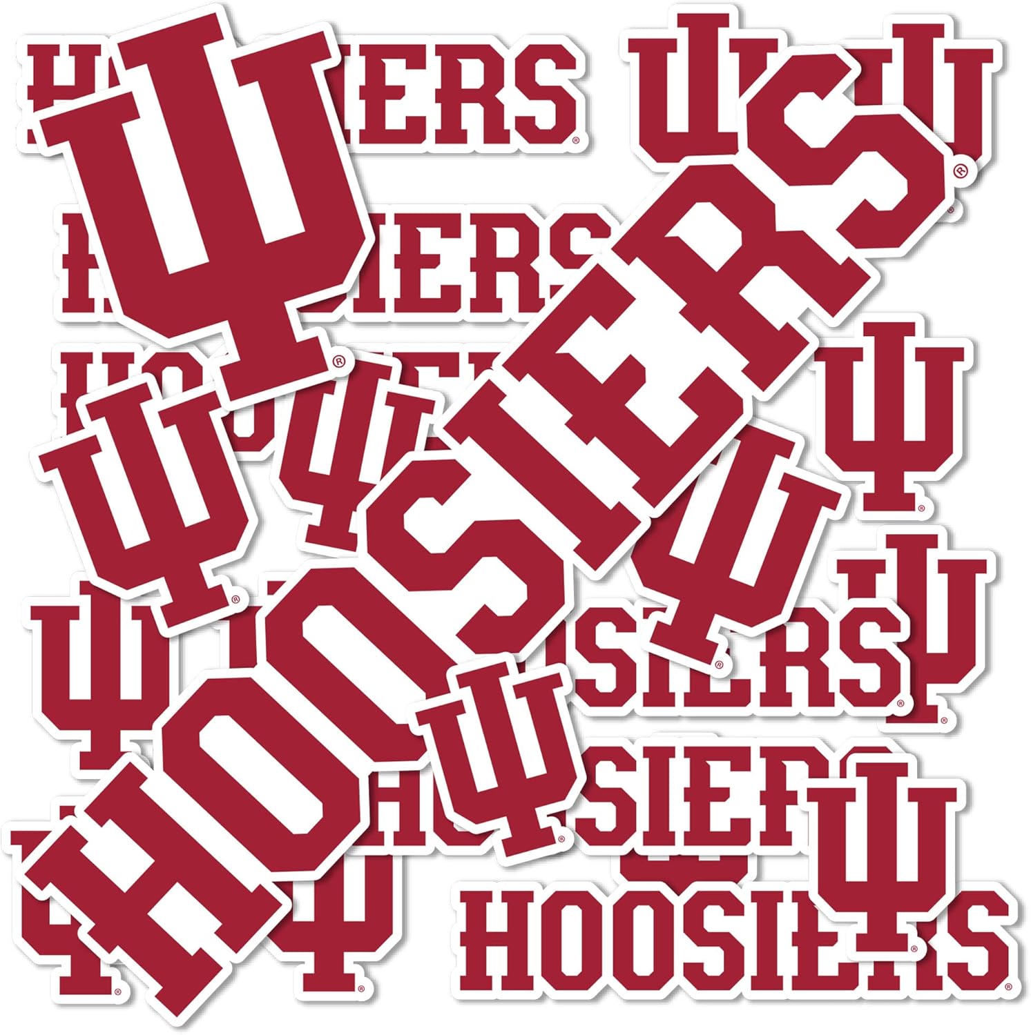 Desert Cactus Indiana University Sticker Hoosiers Bloomington Vinyl Decals Laptop Water Bottle Car Scrapbook Sheet T1 (Type 1-1)