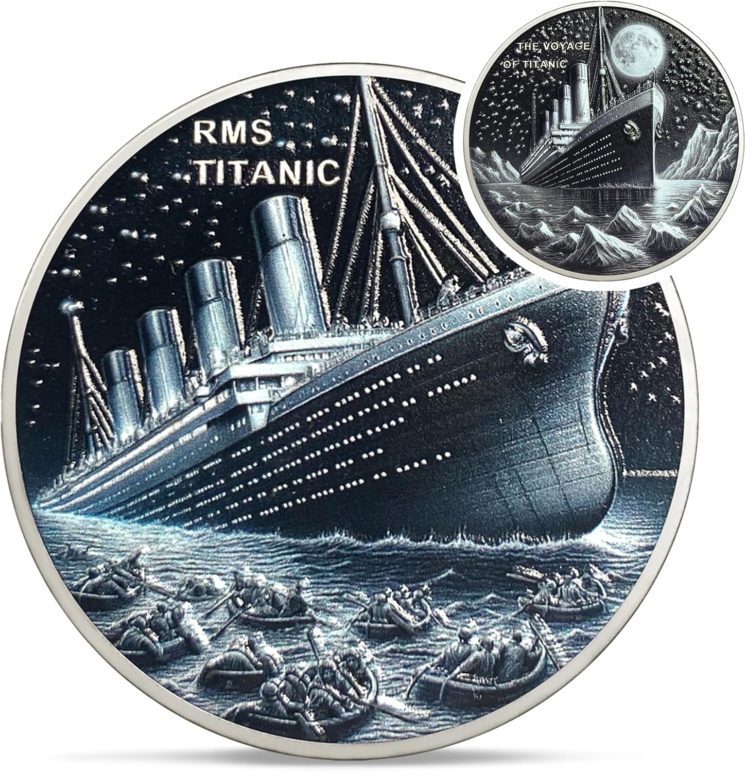 RMS Titanic Challenge Coin – Commemorative Ship Coins – Rare Boat Travel Token – Memory of Victims Chip – Collectable Curio Gifts for Men Women Kids Family