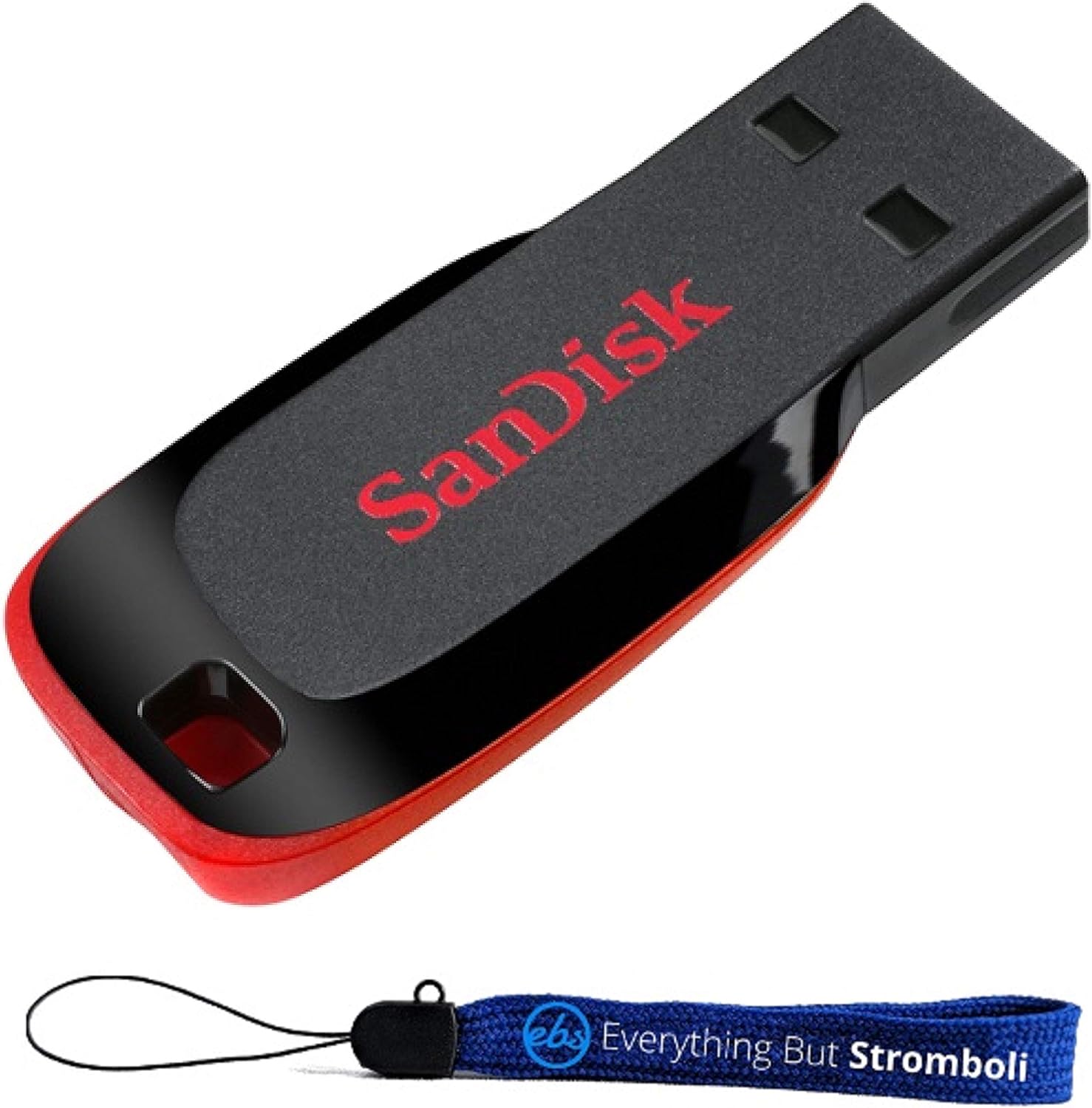 SanDisk Cruzer Blade USB 2.0 Flash Drive SDCZ50-016G-B35 Jump Drive with Everything But Stromboli (TM) Lanyard