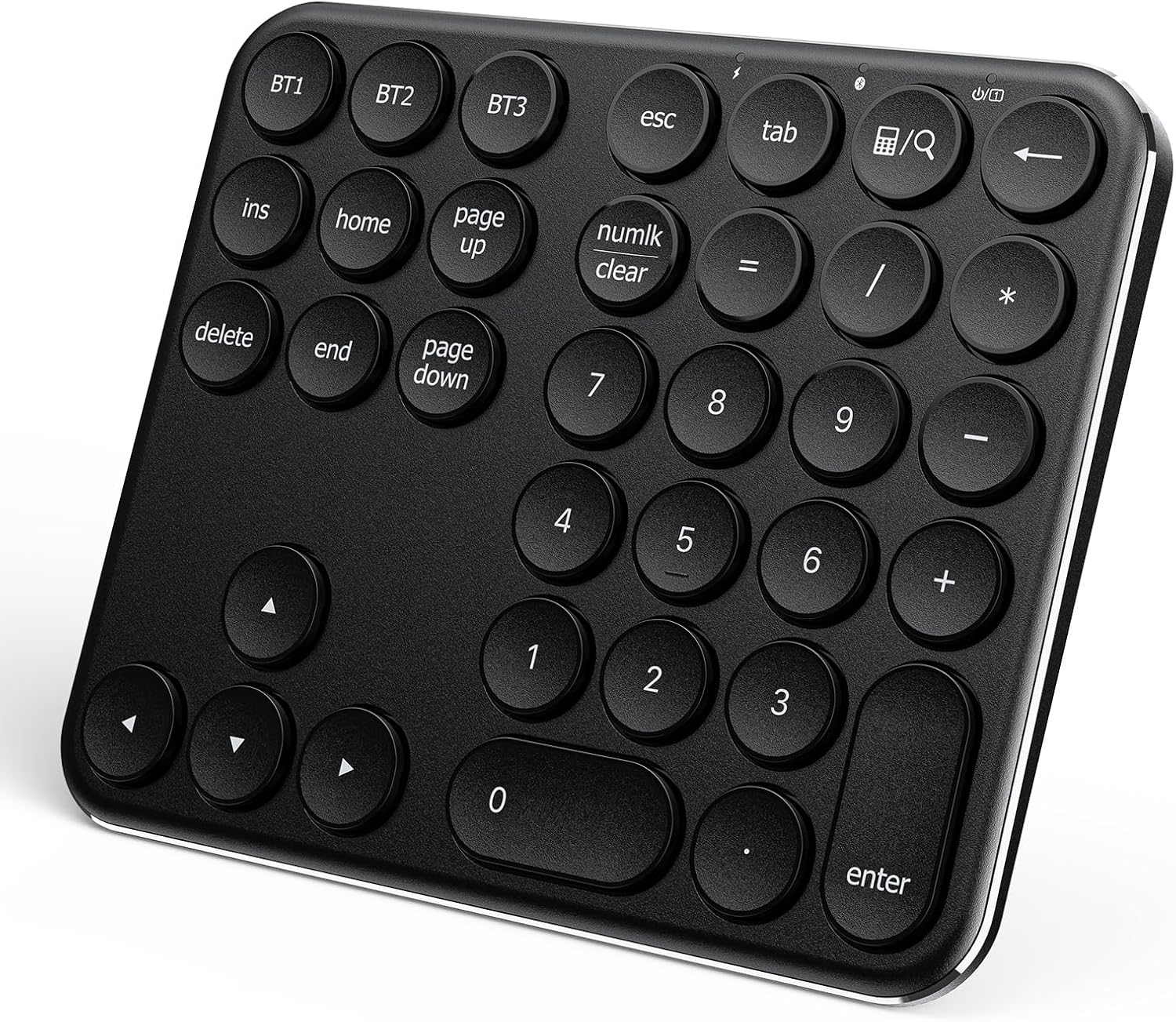 iClever Bluetooth Number Pad, Portable Wireless Number Pad, Aluminum Rechargeable 35-Keys Numeric Keypad for Multi-Devices, Compatible for Laptop, Mac, iMac, Tablet, PC and Desktop