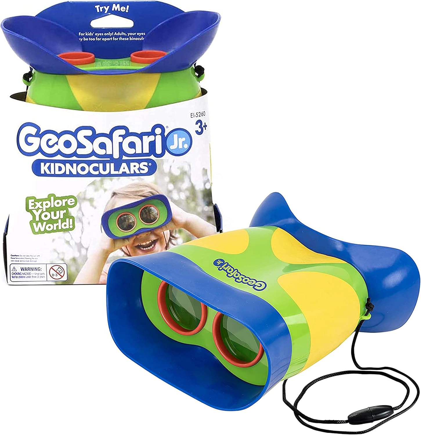 Educational Insights GeoSafari Jr. Kidnoculars – Binoculars for Kids Ages 3+, STEM and Outdoor Toys for Toddlers, Gifts for Toddlers, Stocking Stuffers for Kids