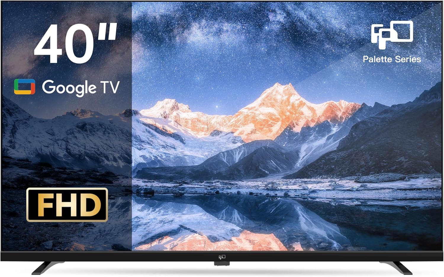 FPD 40-inch Smart TV, 1080p Google TV with Google Play Built-in Google Cast, HDR 10, Dolby Audio, Voice Remote, Full HD Flat Screen Television (Palette-Series, CG40-P3, 2024)